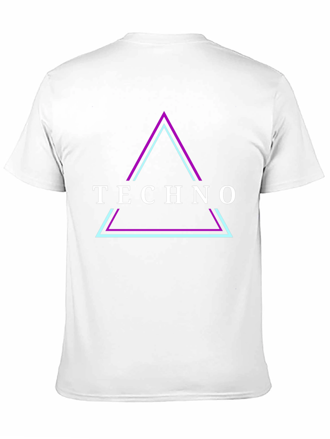 Techno Triangle Graphic Tee - Stylish Black T-Shirt