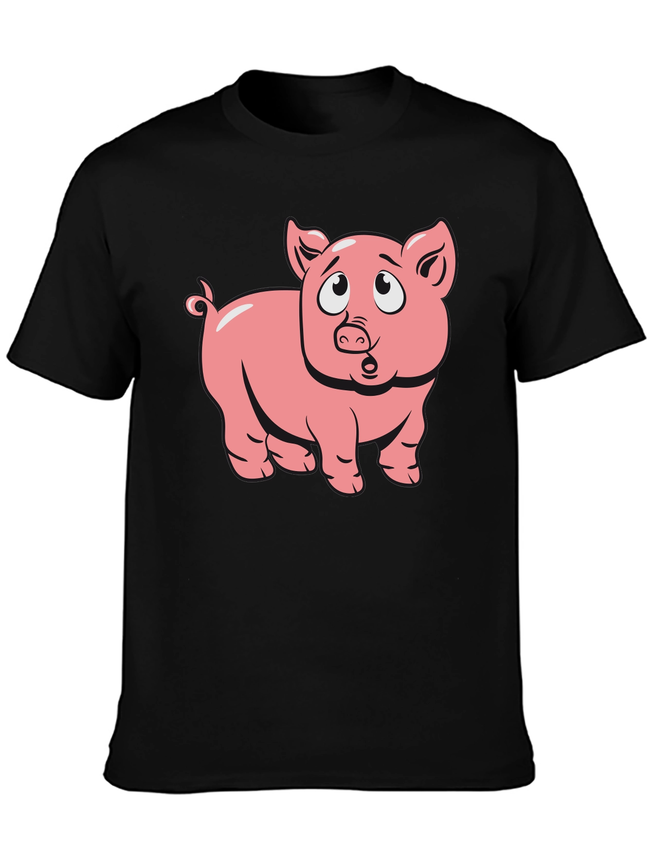 Pig Cartoon Graphic T-Shirt