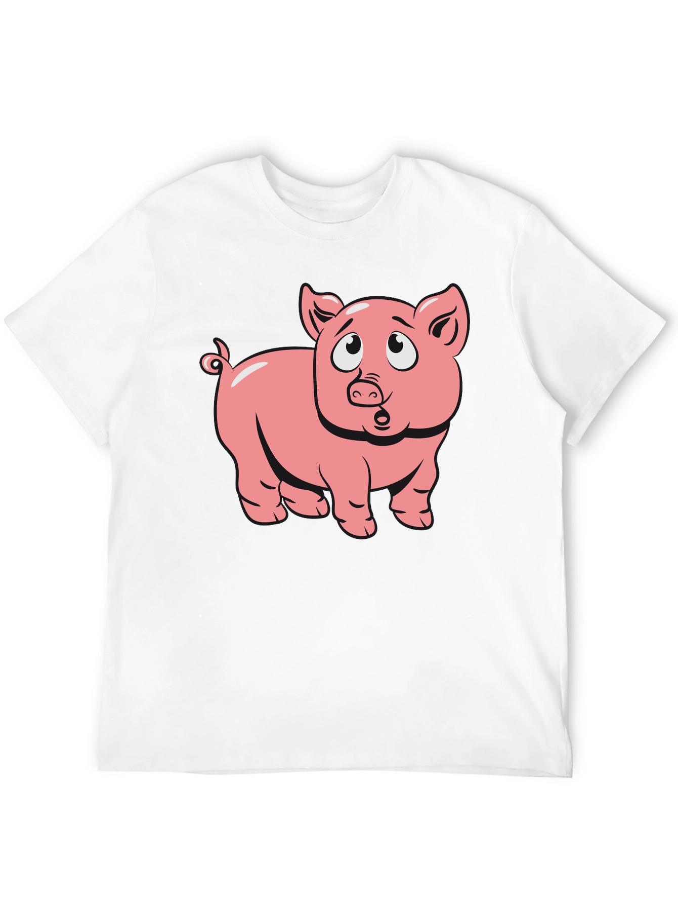 Pig Cartoon Graphic T-Shirt