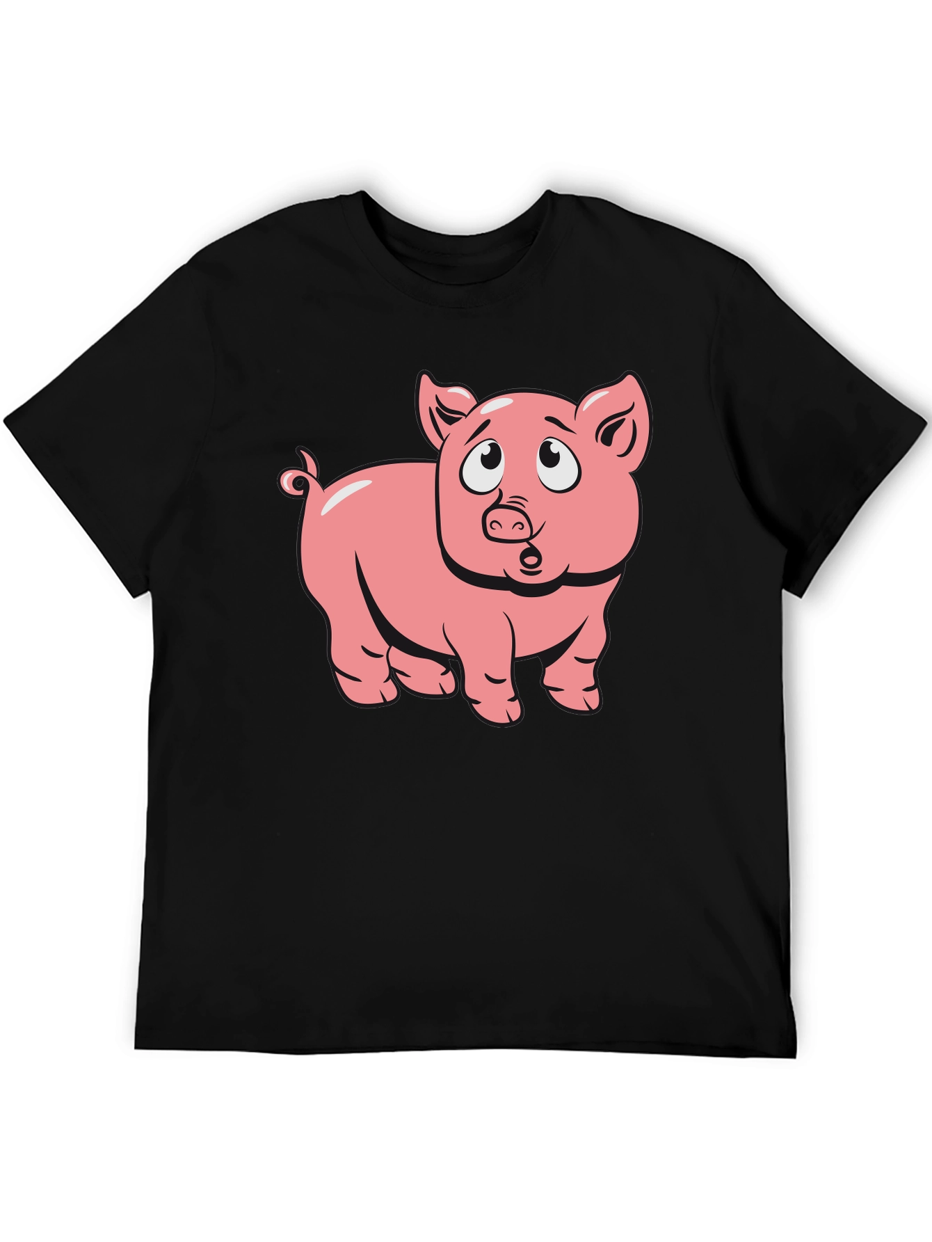 Pig Cartoon Graphic T-Shirt
