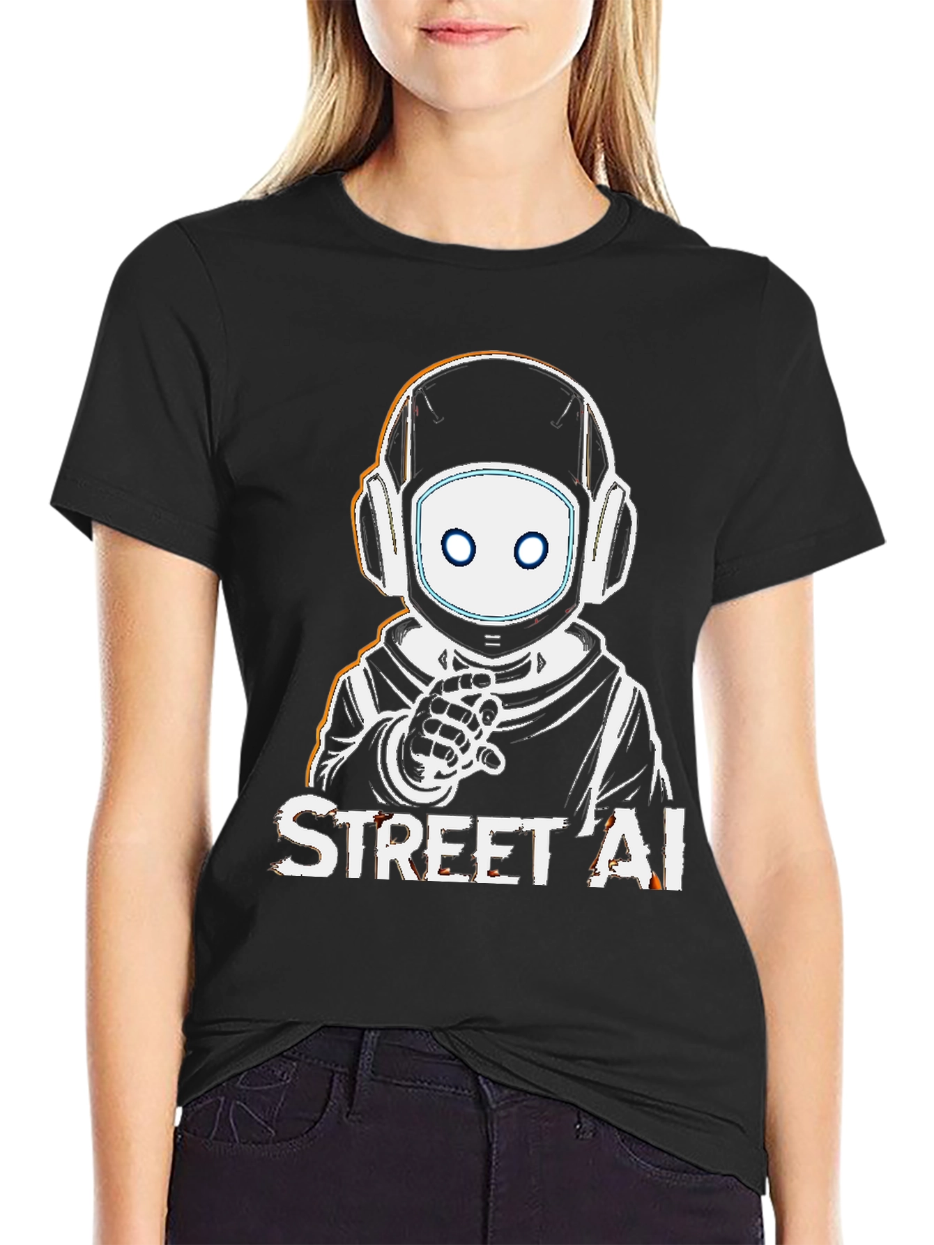 Street AI Robot Graphic Tee