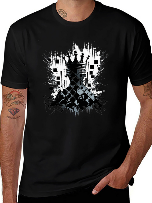 Chess King Graphic Tee - Unique Design Stylish Black T-Shirt