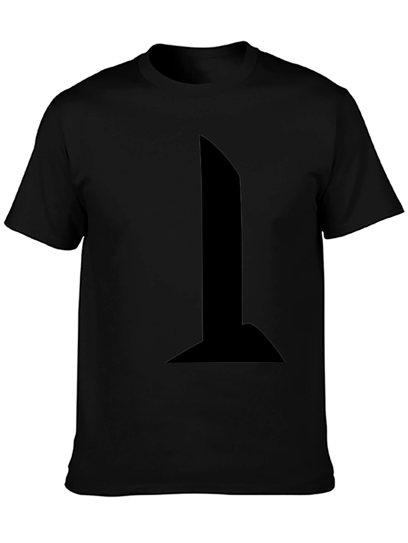 Modern Black T-Shirt with Bold Graphic Design