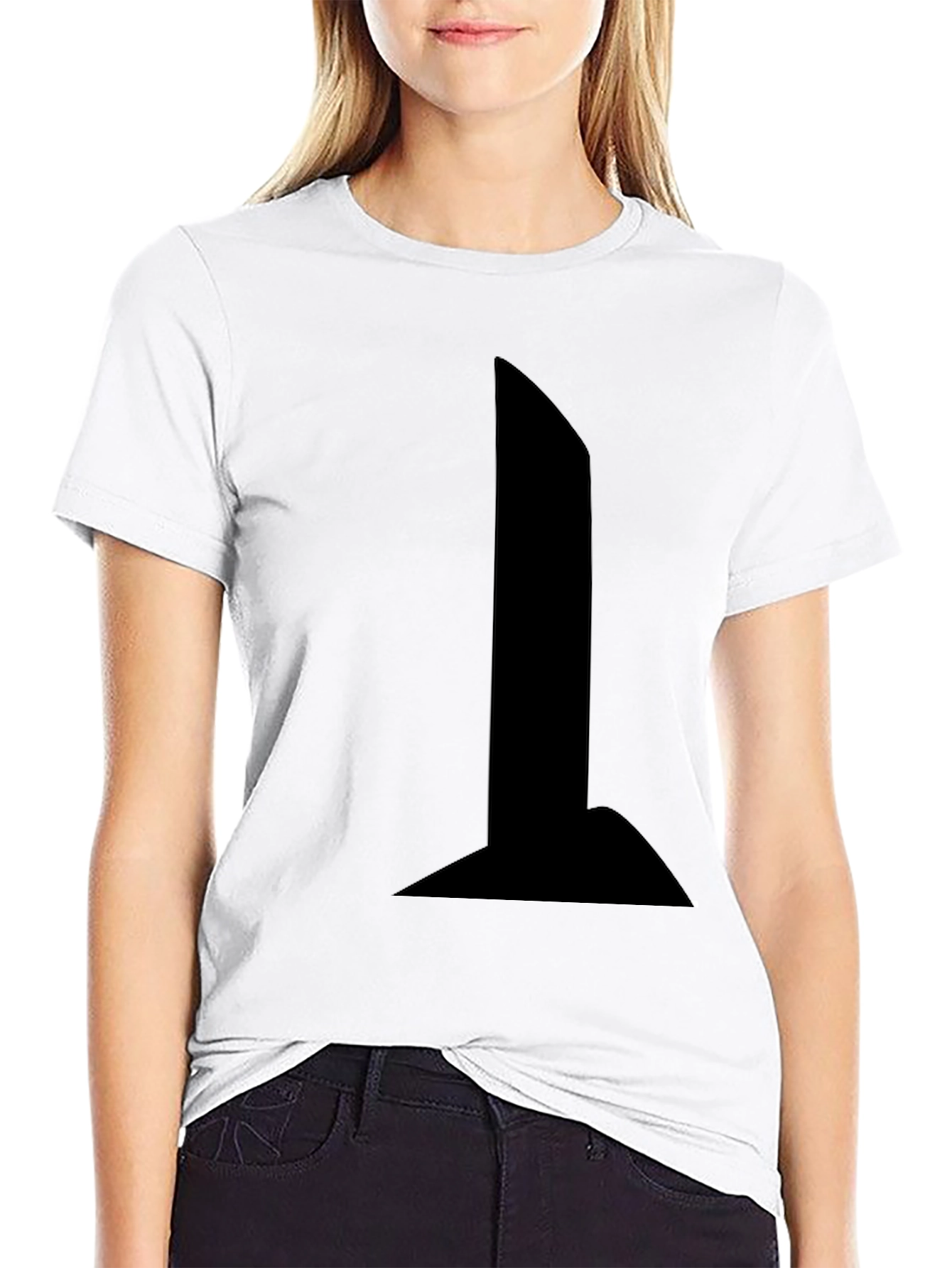 Modern Black T-Shirt with Bold Graphic Design