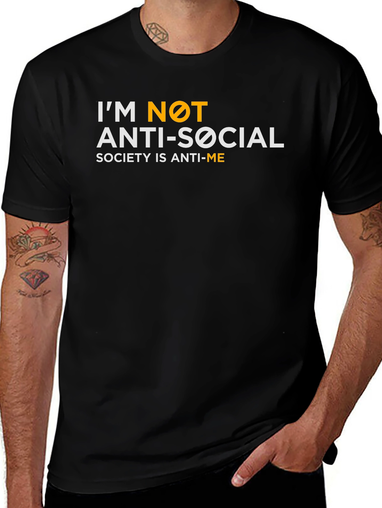 Im Not Anti-Social T-Shirt - Society is Anti-Me