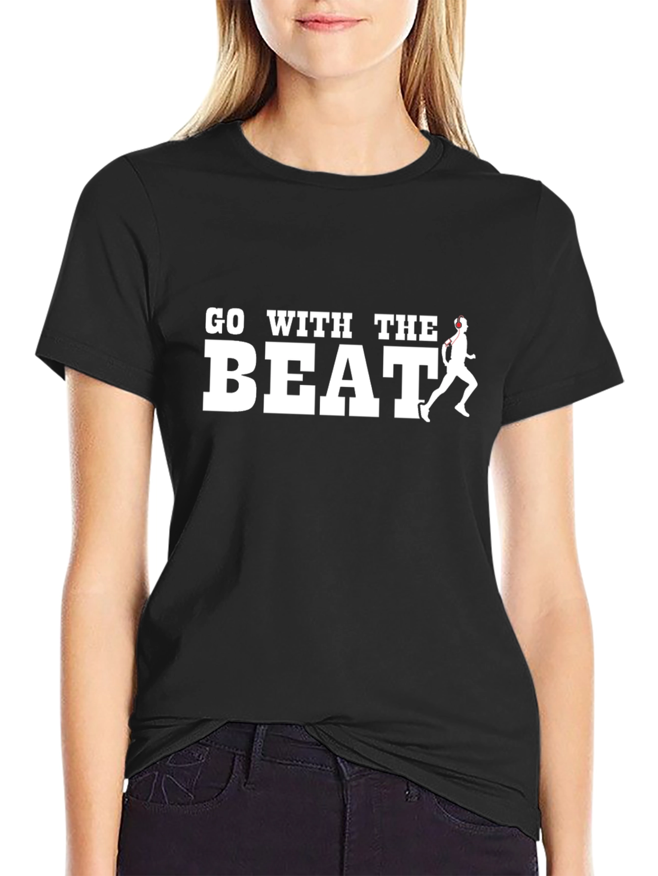 Go With The Beat Graphic Tee - Running Shirt