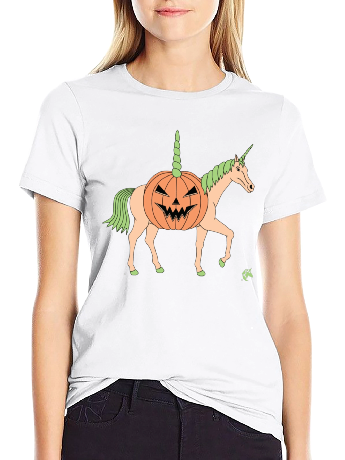 Halloween Pumpkin Unicorn T-Shirt