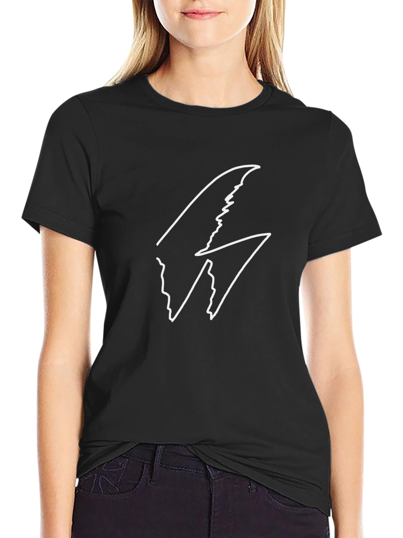 Modern Graphic Tee - Black