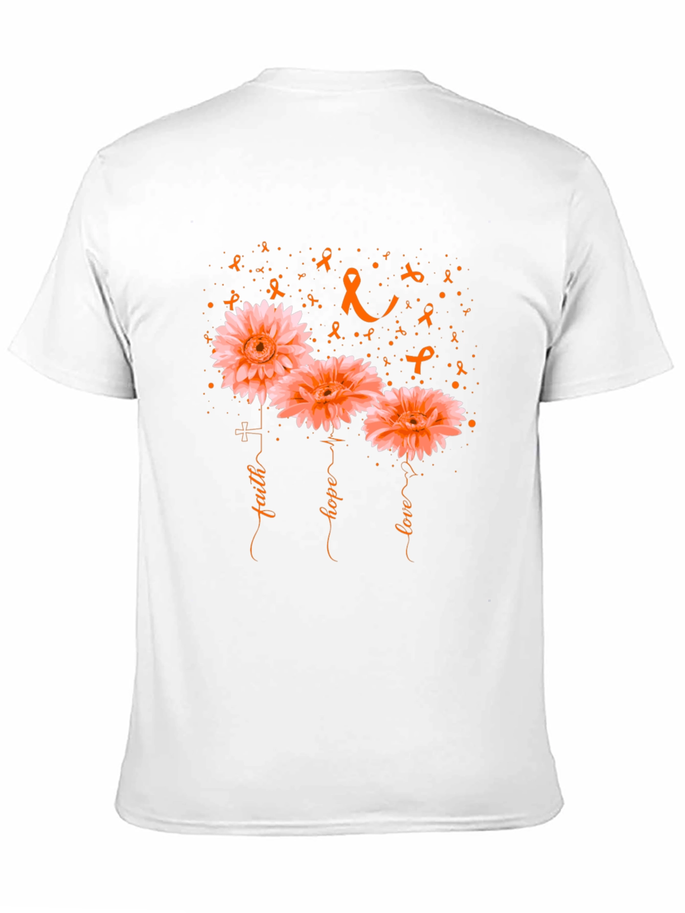 Faith Hope Love Flower Awareness Graphic T-Shirt