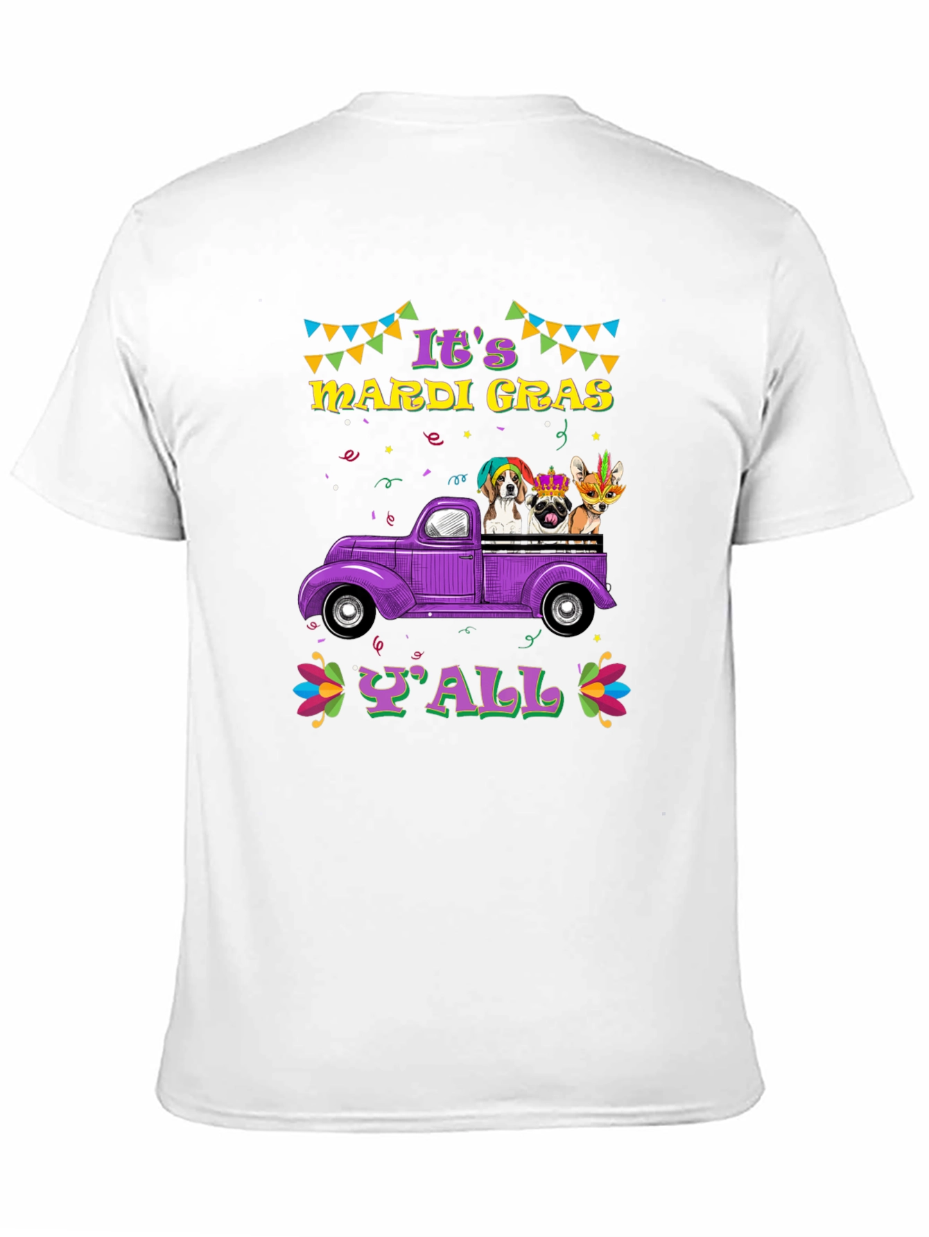 Mardi Gras Dogs Yall T-Shirt