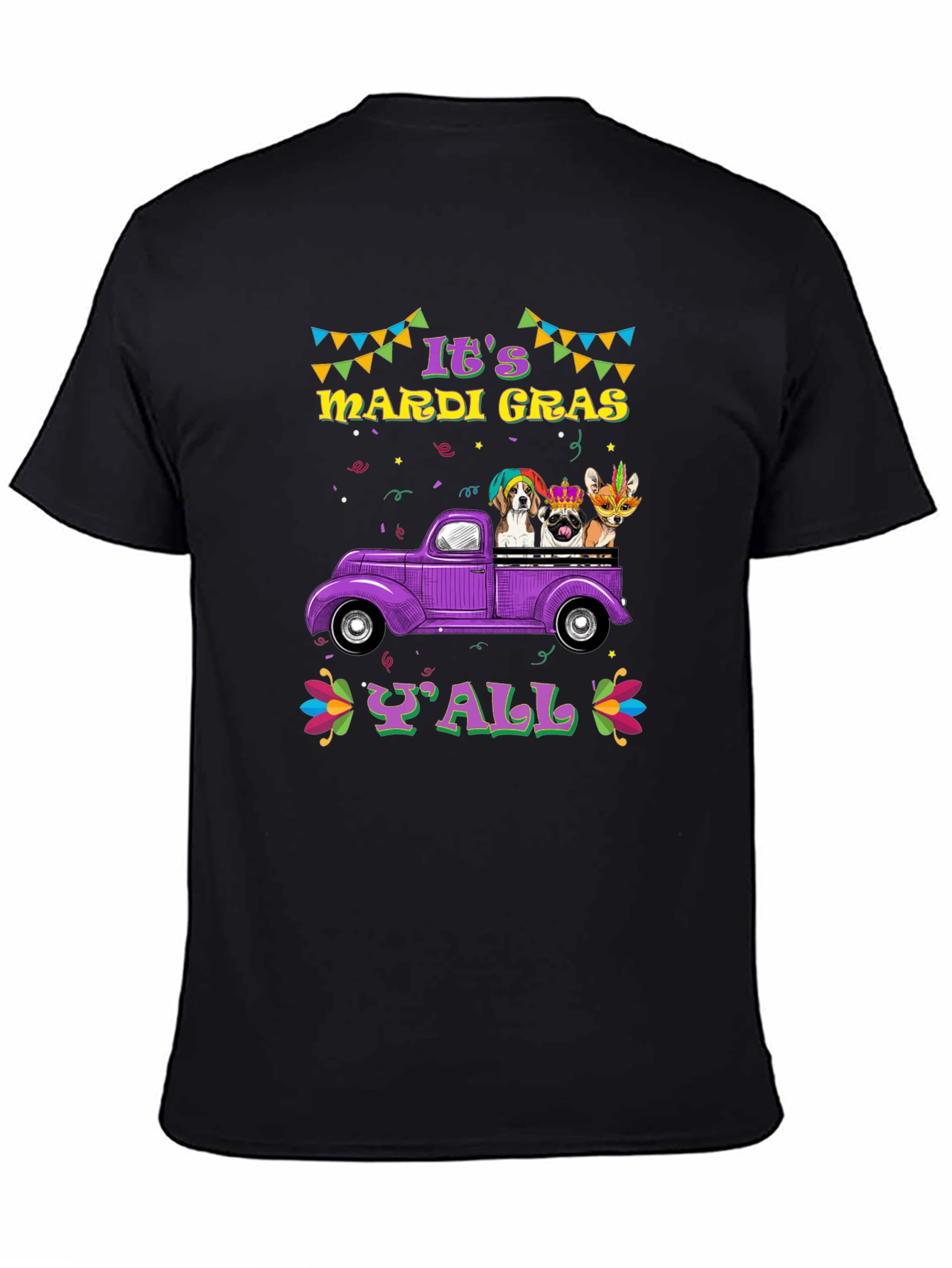 Mardi Gras Dogs Yall T-Shirt