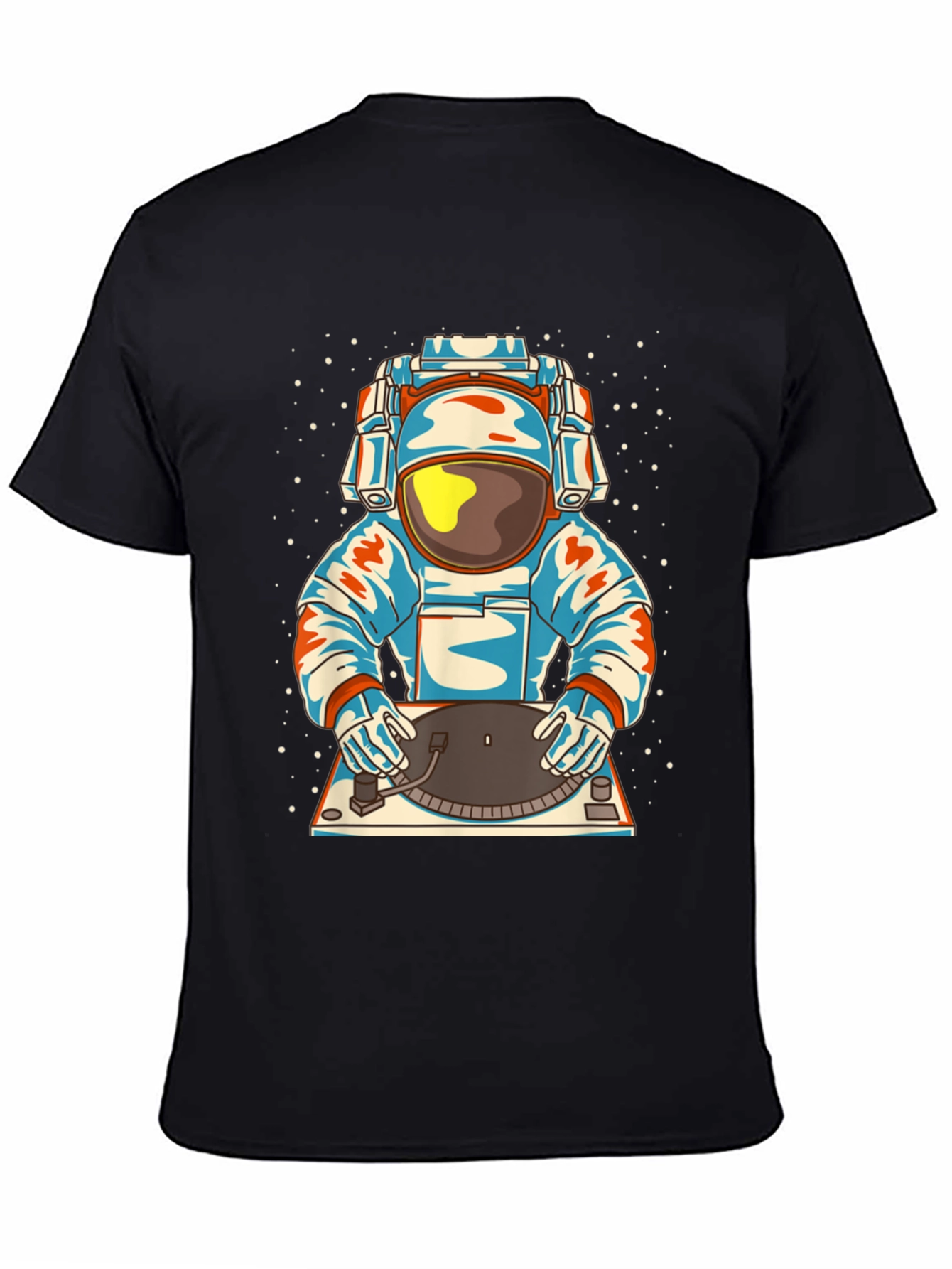 Astronaut DJ Graphic T-Shirt - Cool Space Music Tee