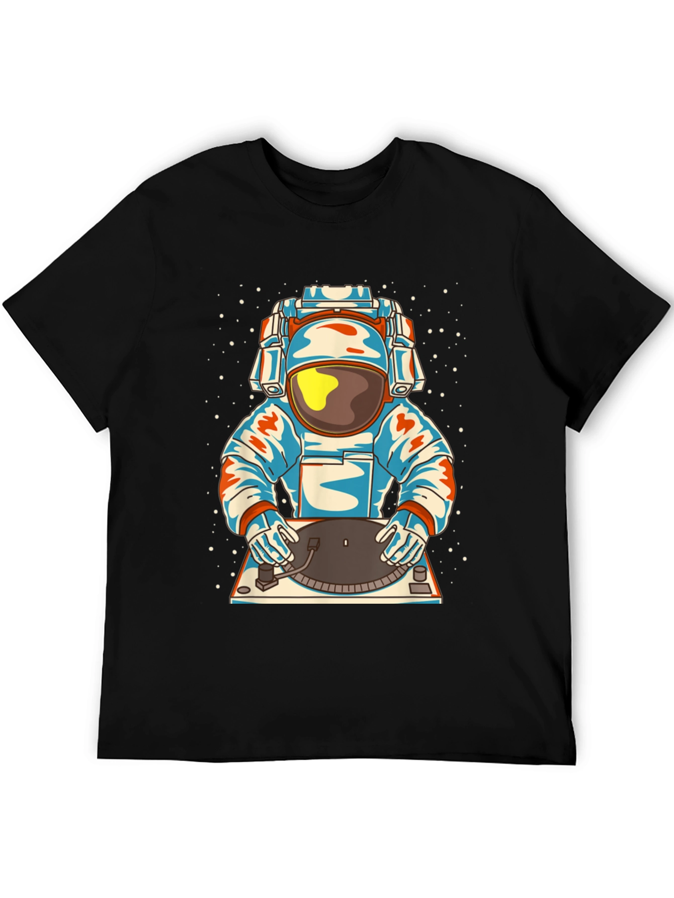Astronaut DJ Graphic T-Shirt - Cool Space Music Tee