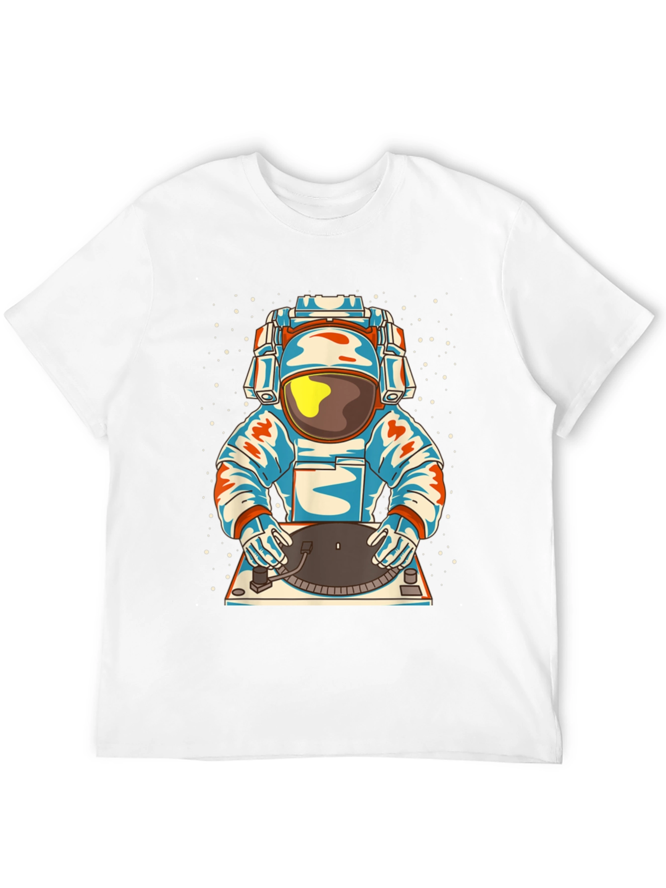 Astronaut DJ Graphic T-Shirt - Cool Space Music Tee