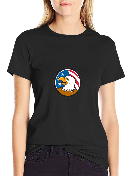 Bald Eagle American Flag Graphic T-Shirt