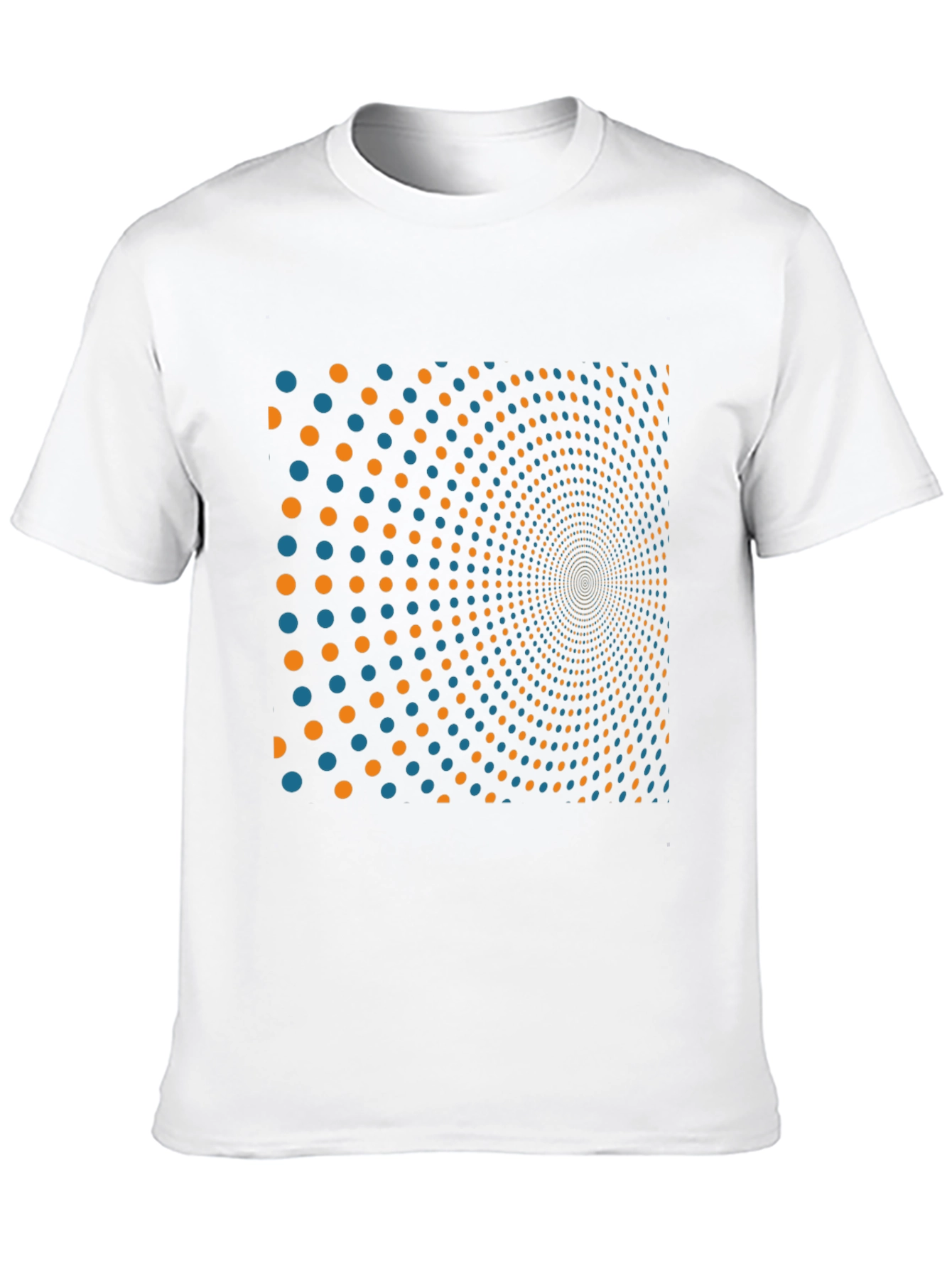 Optical Illusion Dot Pattern Black T-Shirt