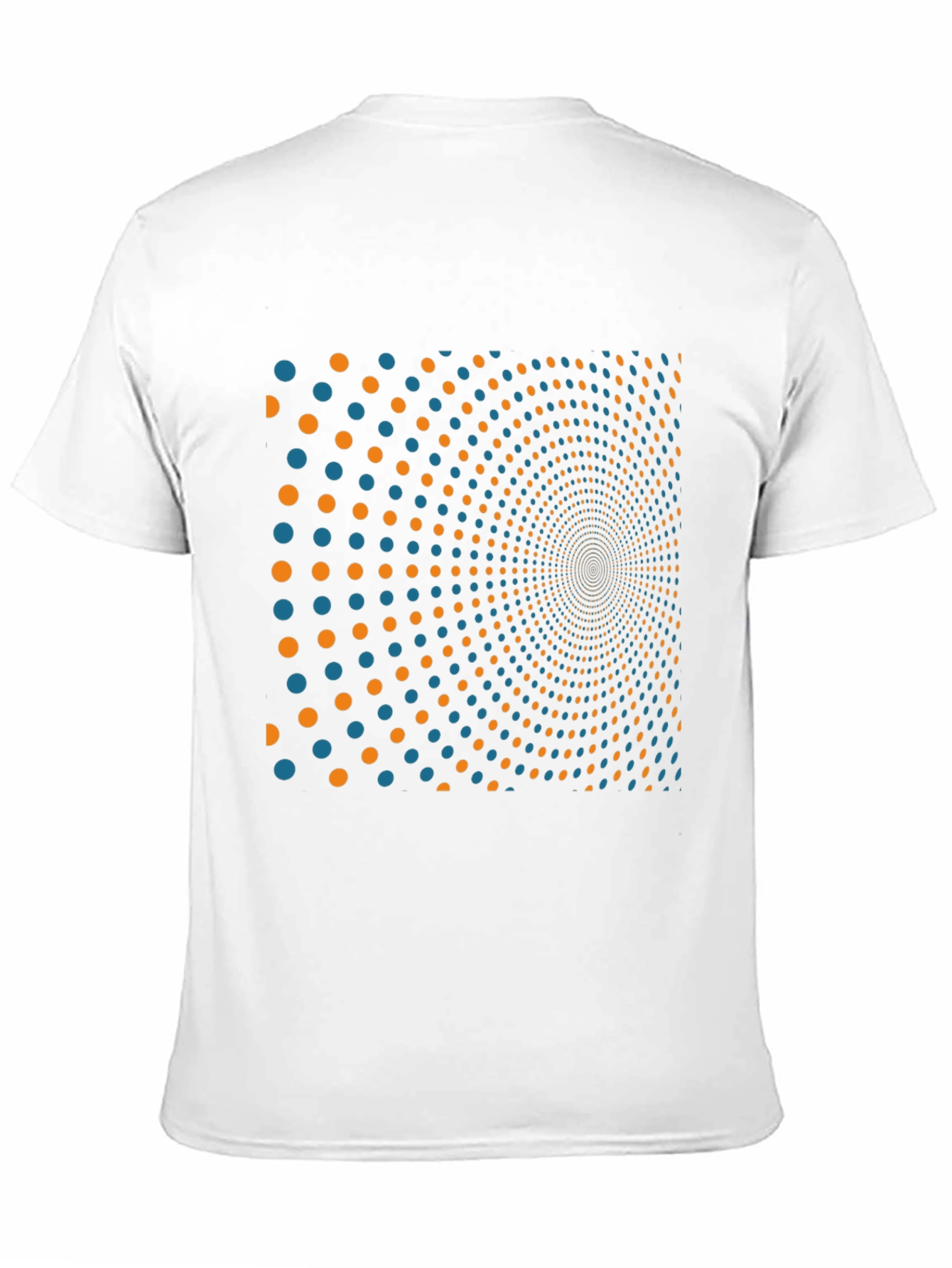Optical Illusion Dot Pattern Black T-Shirt