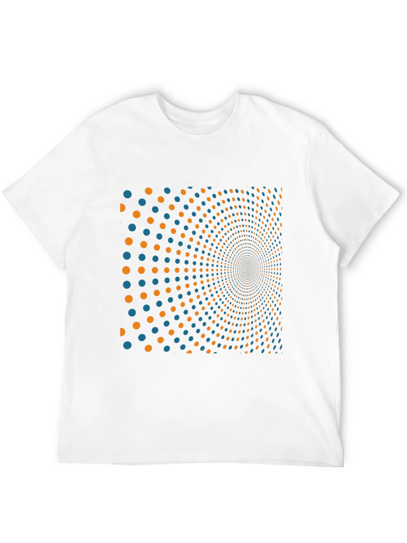 Optical Illusion Dot Pattern Black T-Shirt