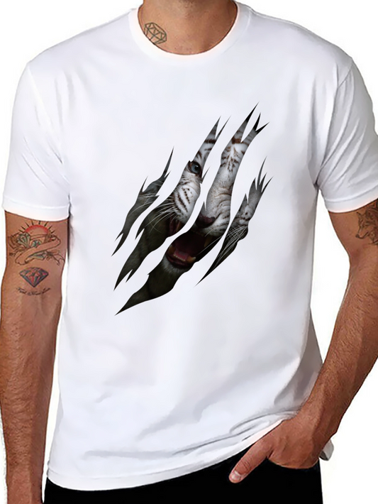 Tiger Claw Graphic Print T-Shirt - Mens Black Tee