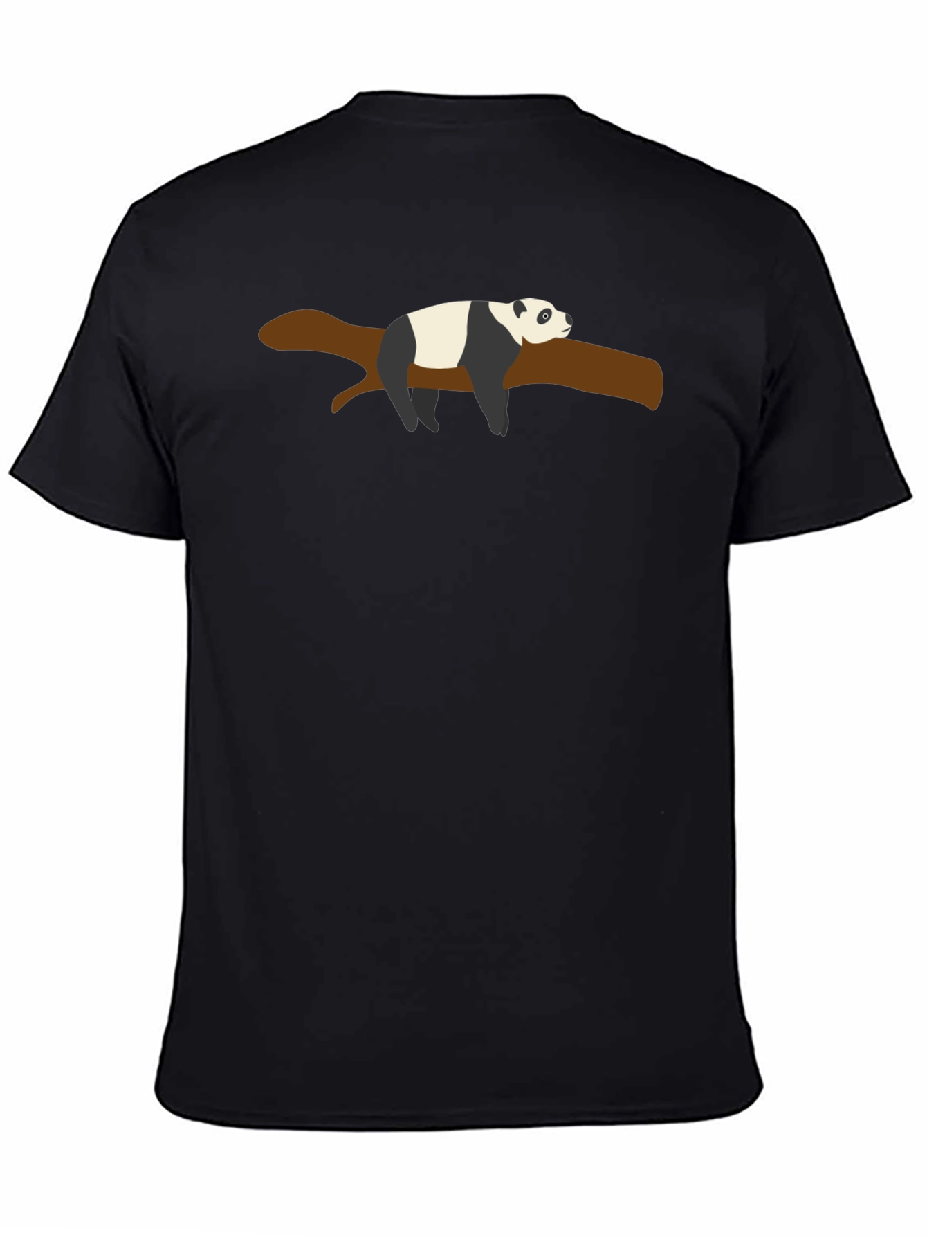 Lazy Panda Branch Black T-Shirt