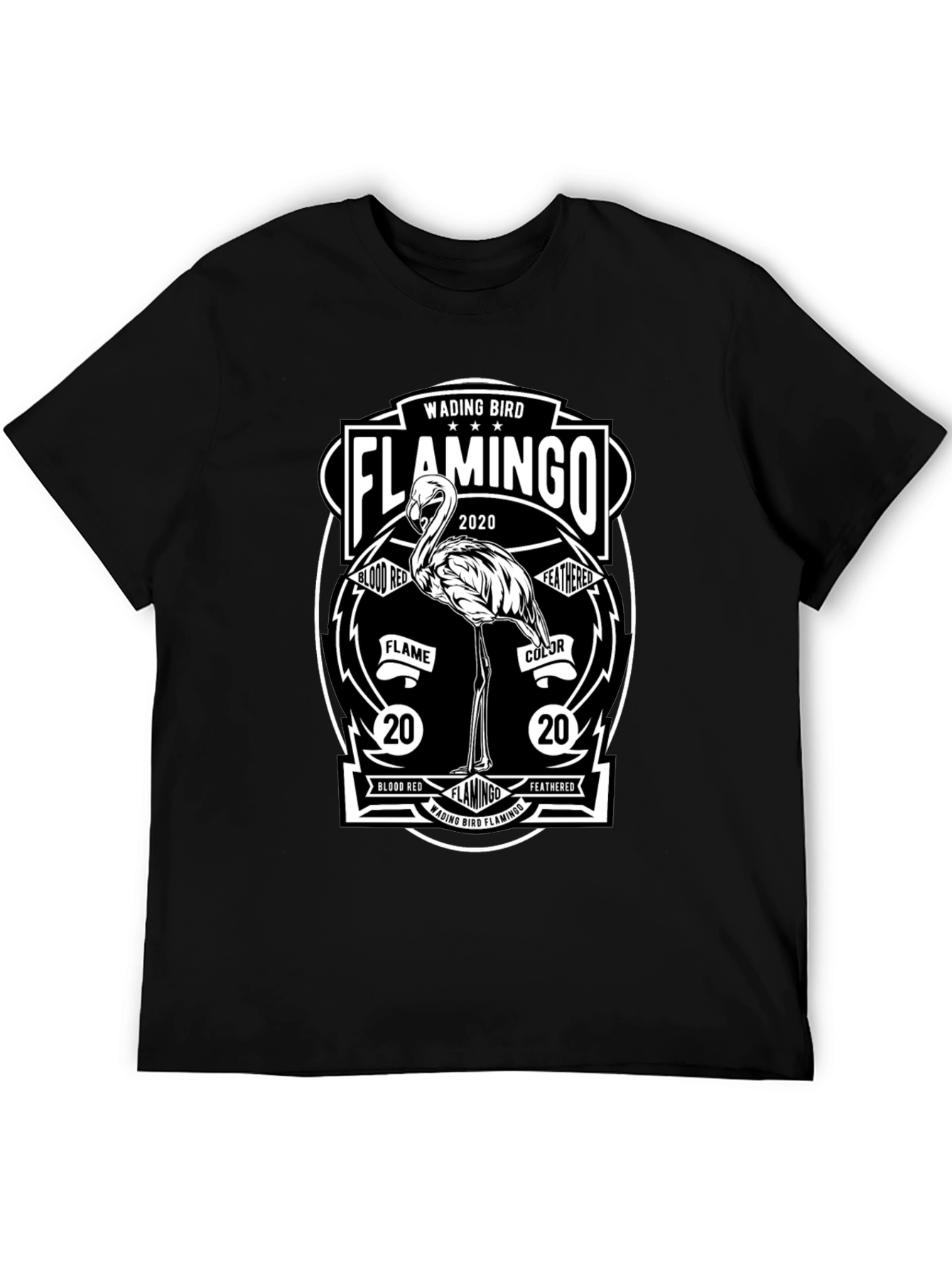 Black Flamingo Graphic T-Shirt - Wading Bird Tee