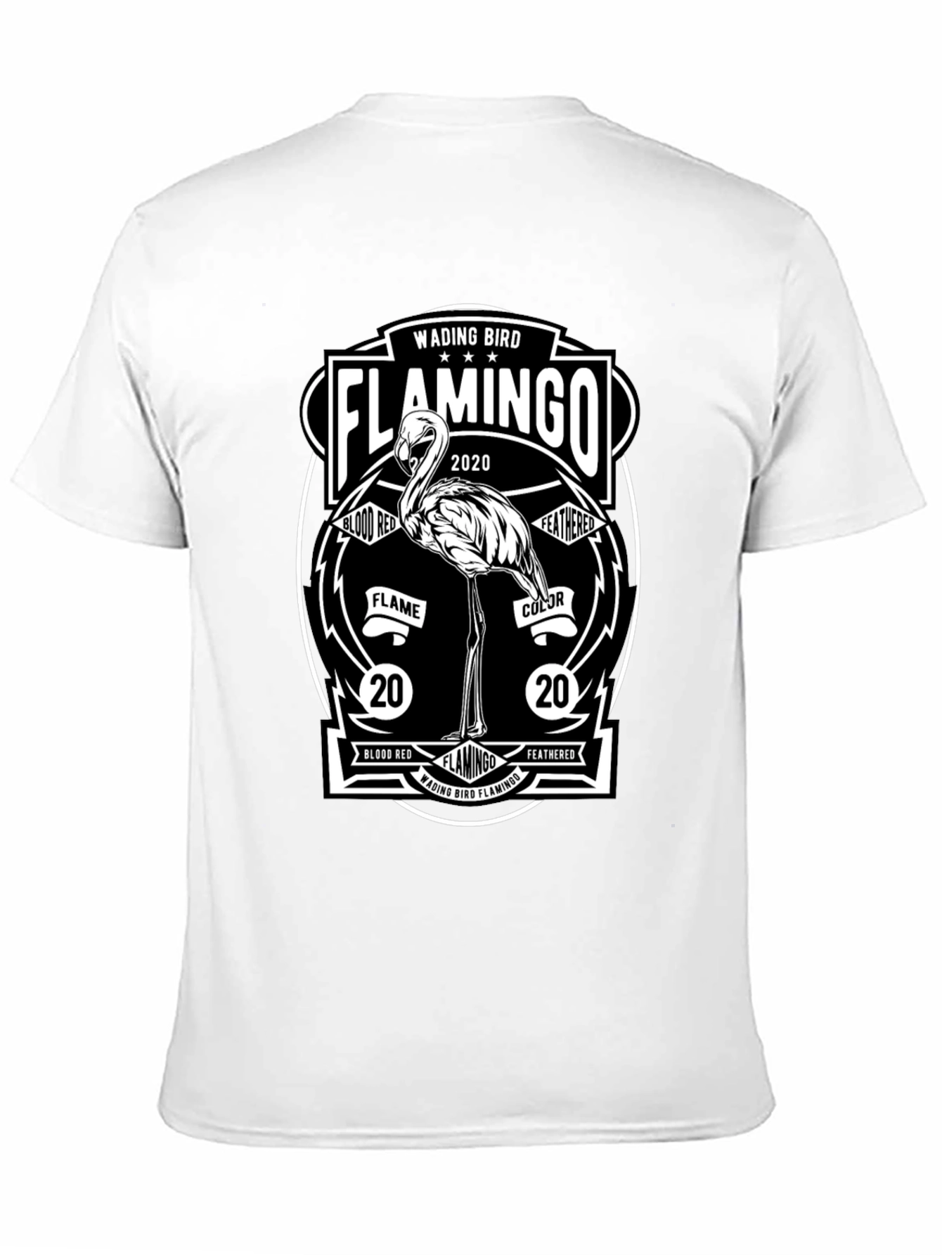 Black Flamingo Graphic T-Shirt - Wading Bird Tee