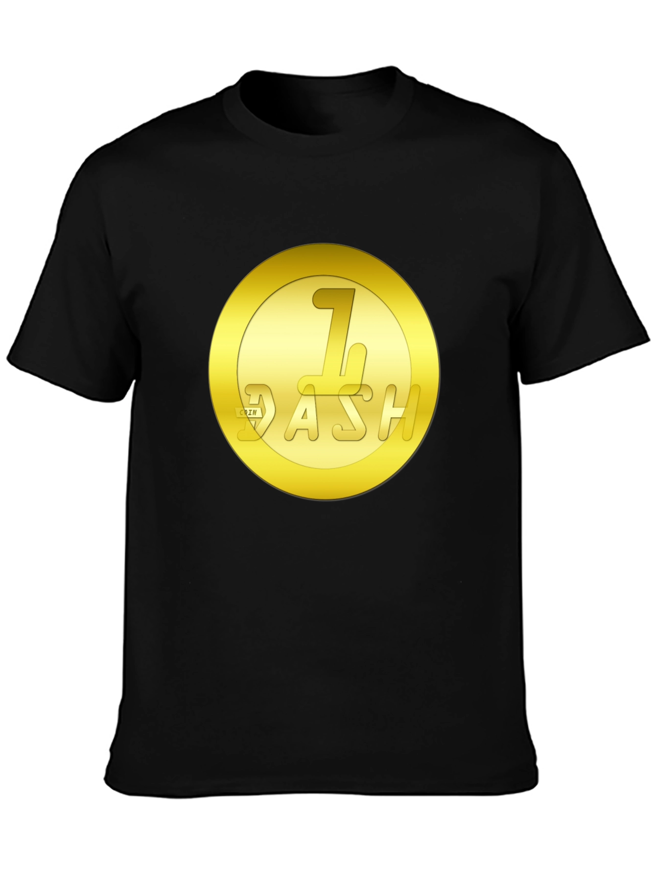 1 Dash Coin Graphic T-Shirt - Black