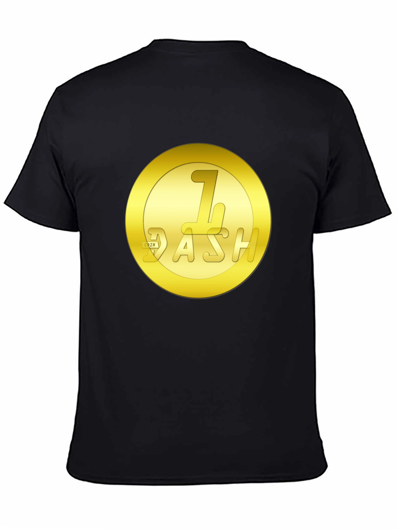 1 Dash Coin Graphic T-Shirt - Black