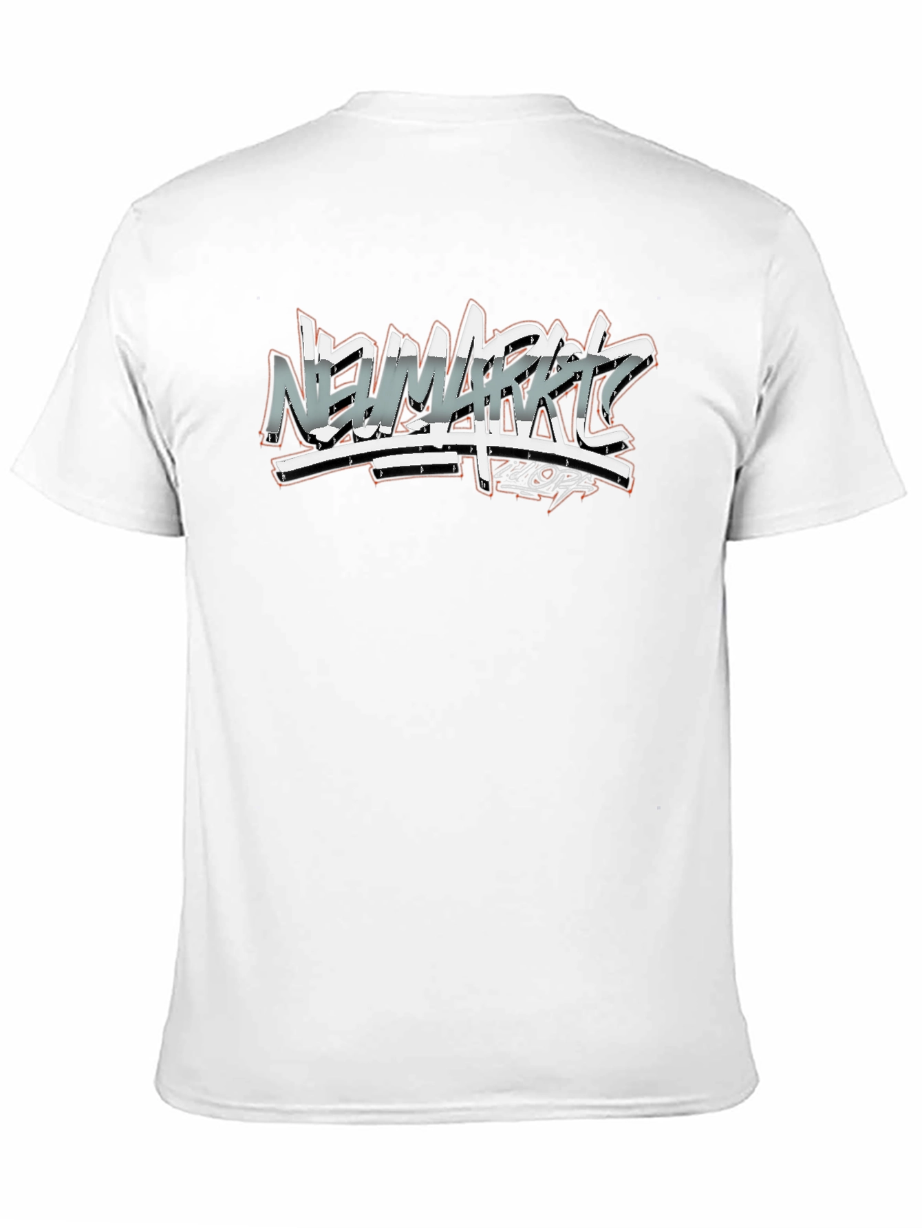 Black T-Shirt with Graffiti-Style Graphic