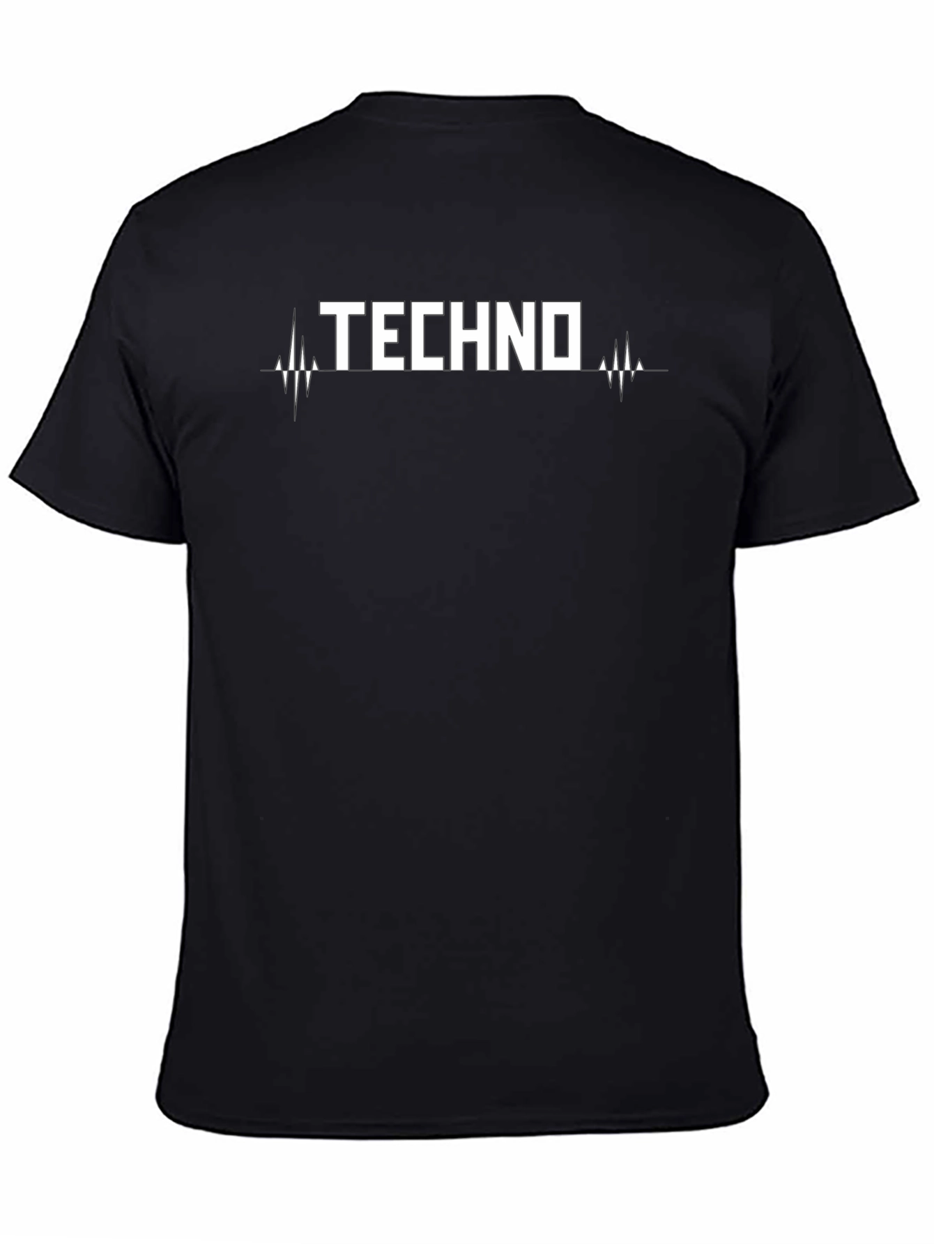 Techno Graphic Print Crew Neck T-Shirt