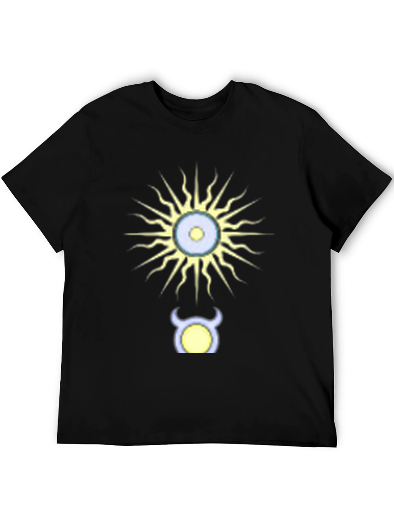 Taurus Zodiac Black T-Shirt - Sun & Bull Design