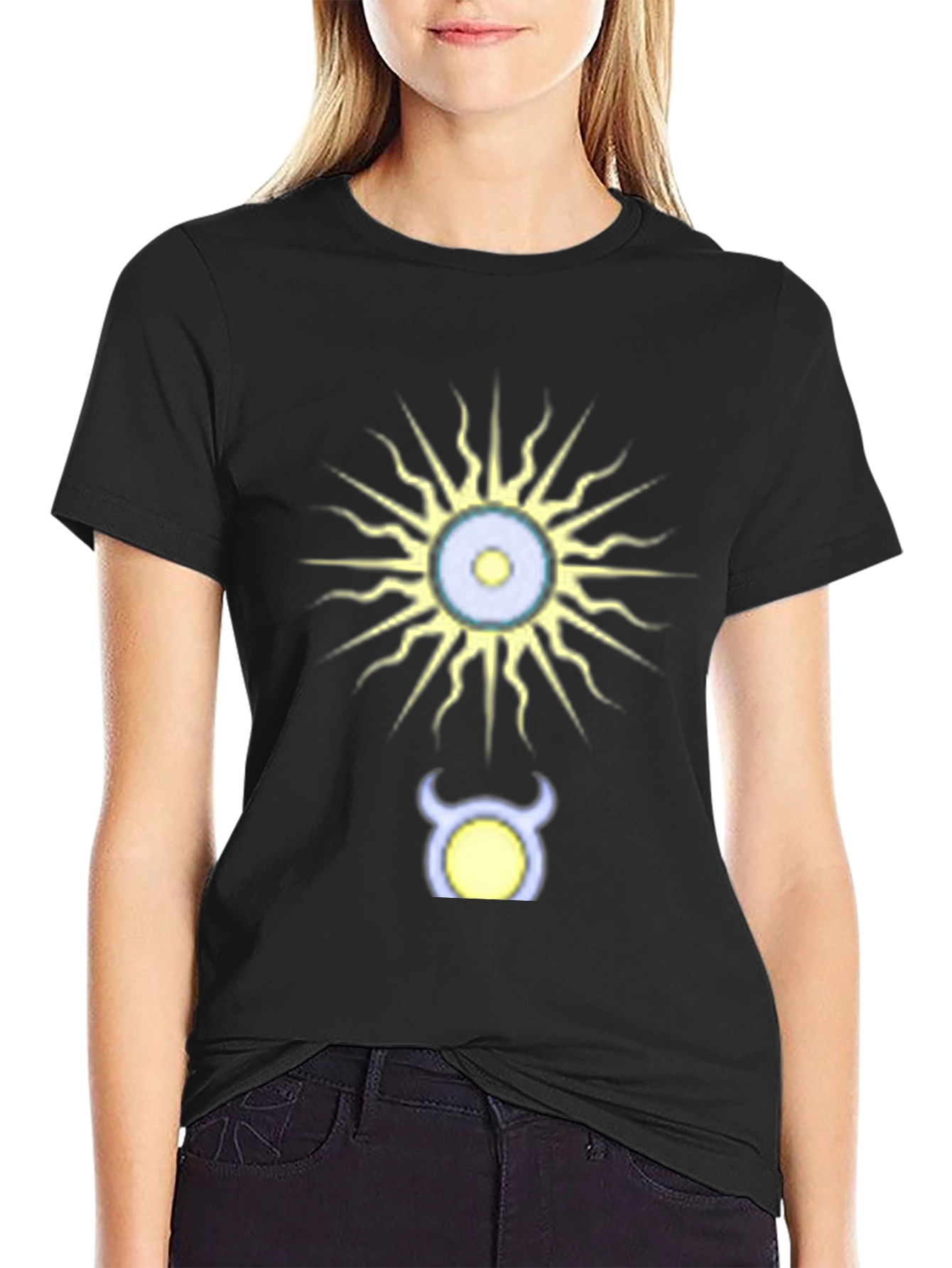Taurus Zodiac Black T-Shirt - Sun & Bull Design