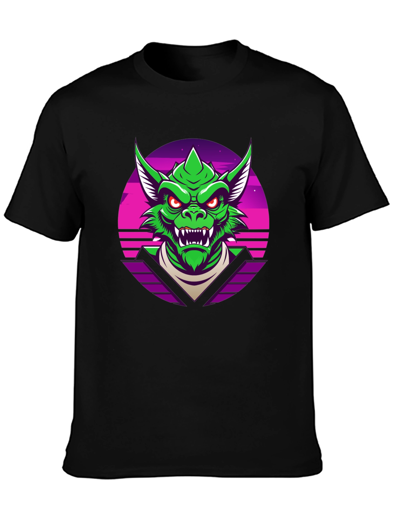Retro Synthwave Dragon Graphic Tee