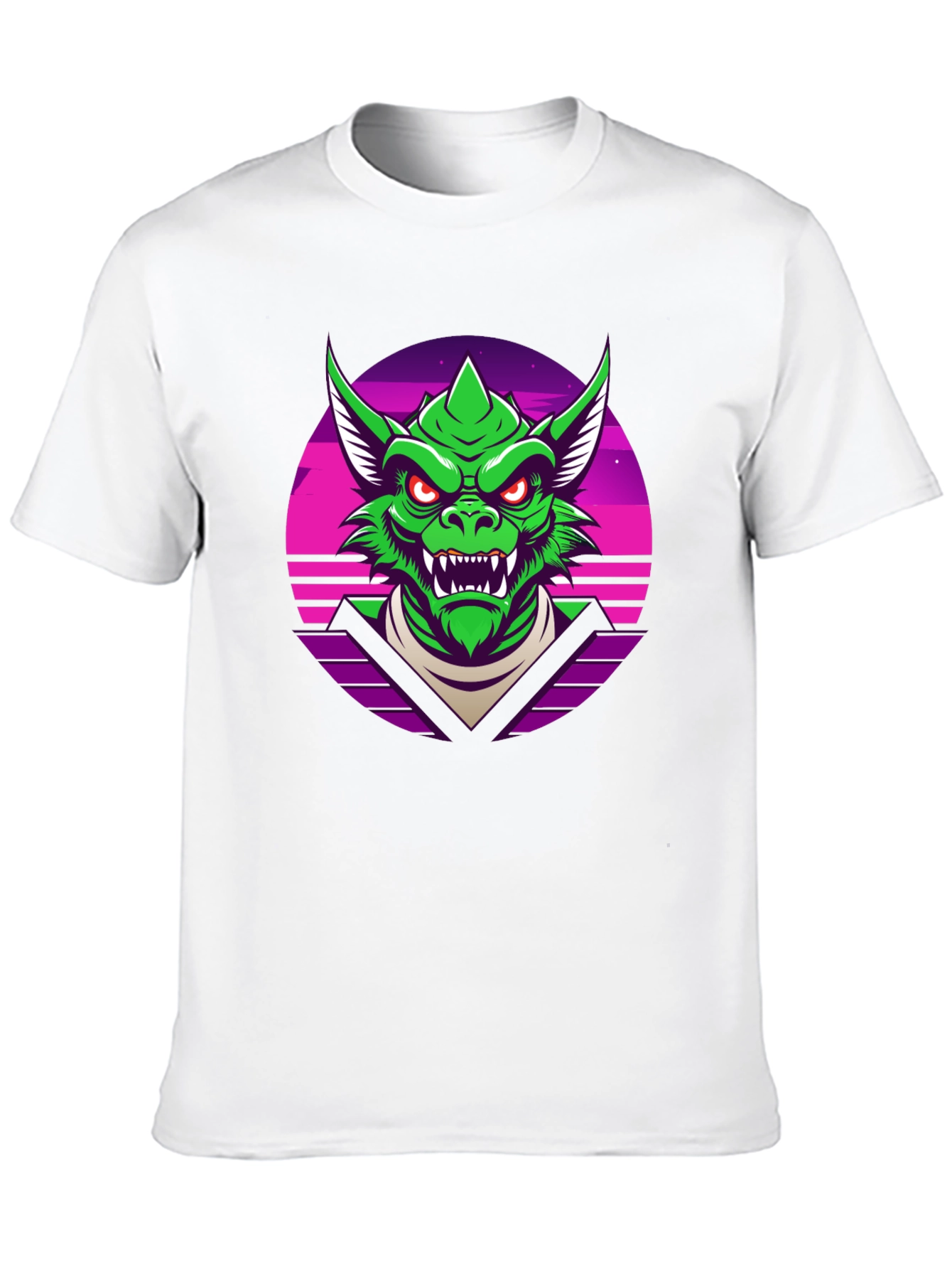 Retro Synthwave Dragon Graphic Tee