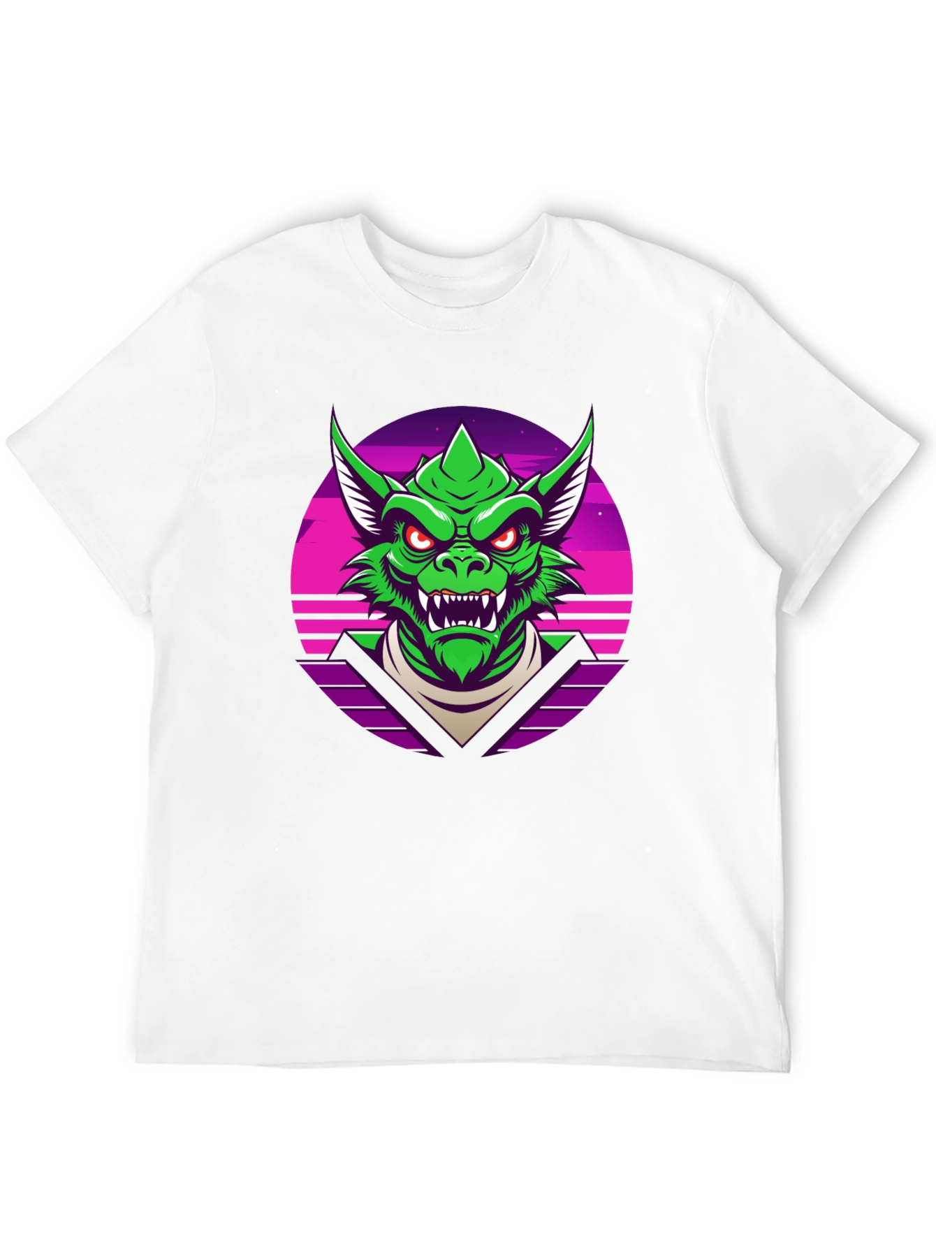 Retro Synthwave Dragon Graphic Tee