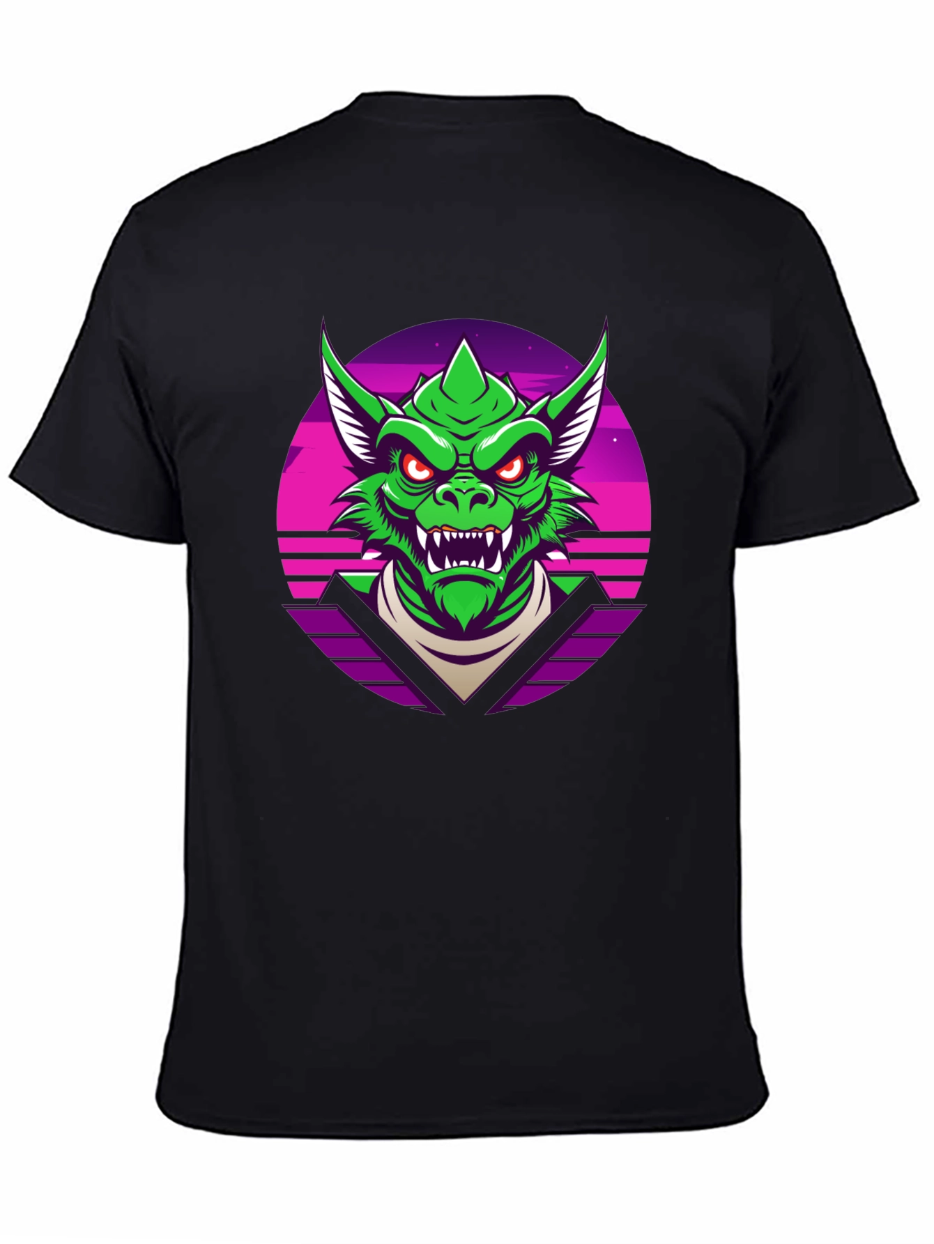 Retro Synthwave Dragon Graphic Tee