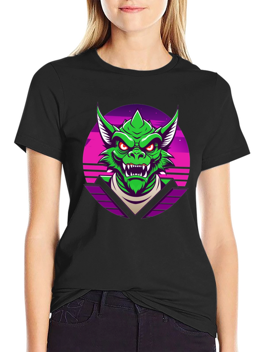 Retro Synthwave Dragon Graphic Tee