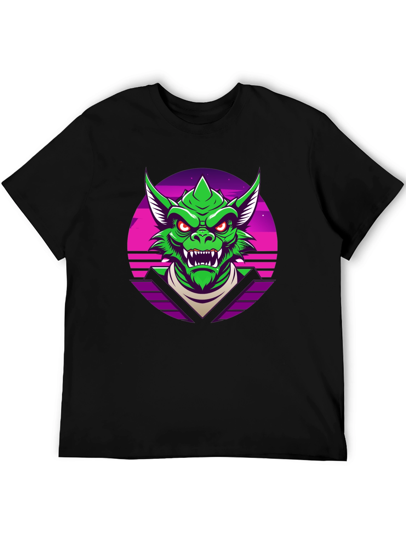 Retro Synthwave Dragon Graphic Tee