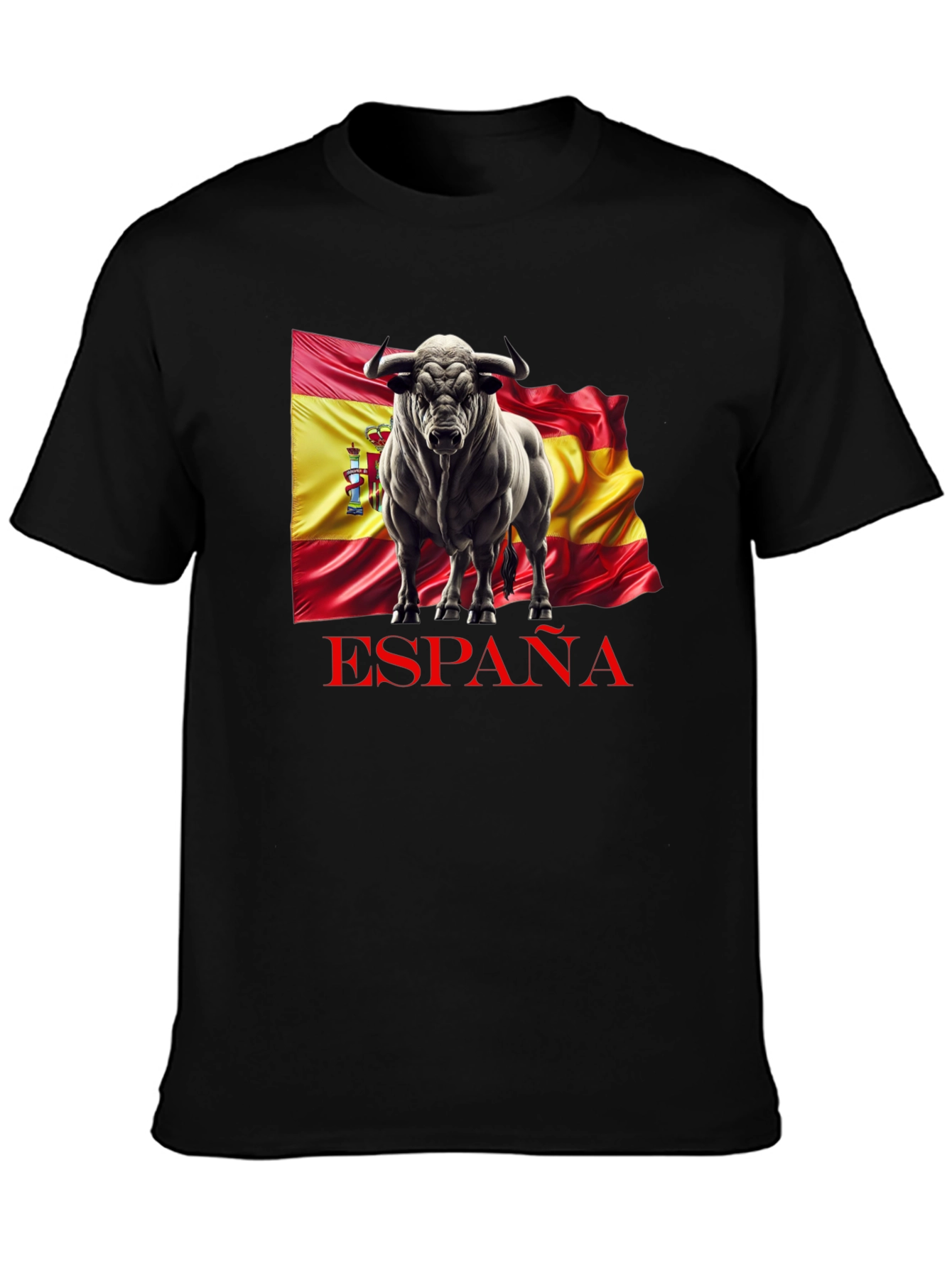 España Bull Graphic Tee - Black Cotton T-Shirt
