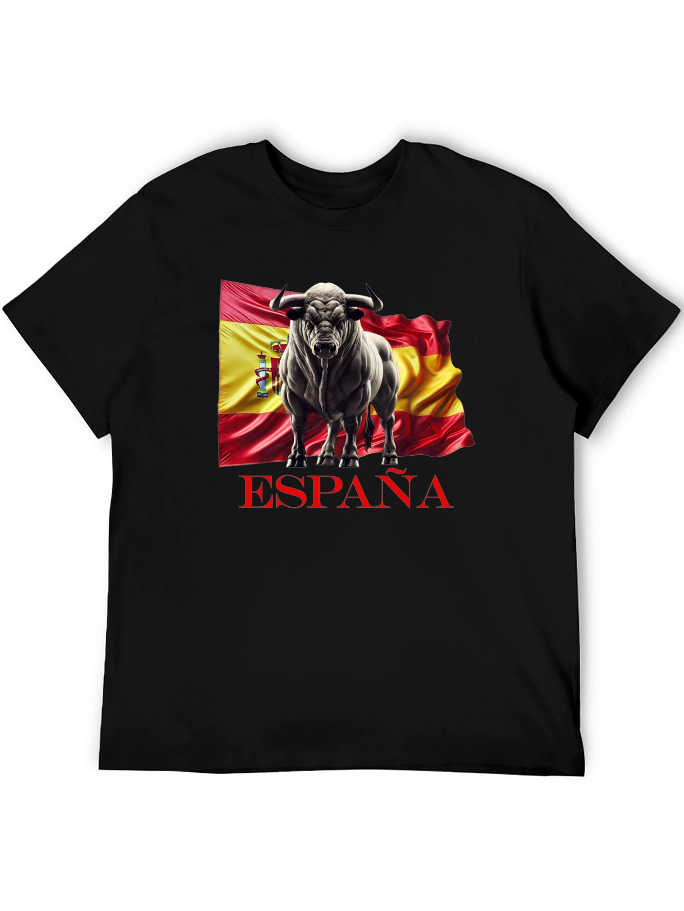 España Bull Graphic Tee - Black Cotton T-Shirt