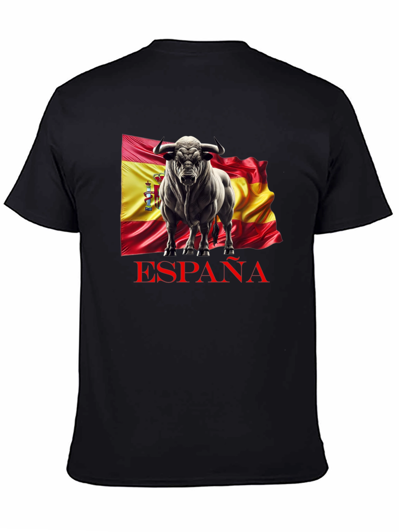 España Bull Graphic Tee - Black Cotton T-Shirt