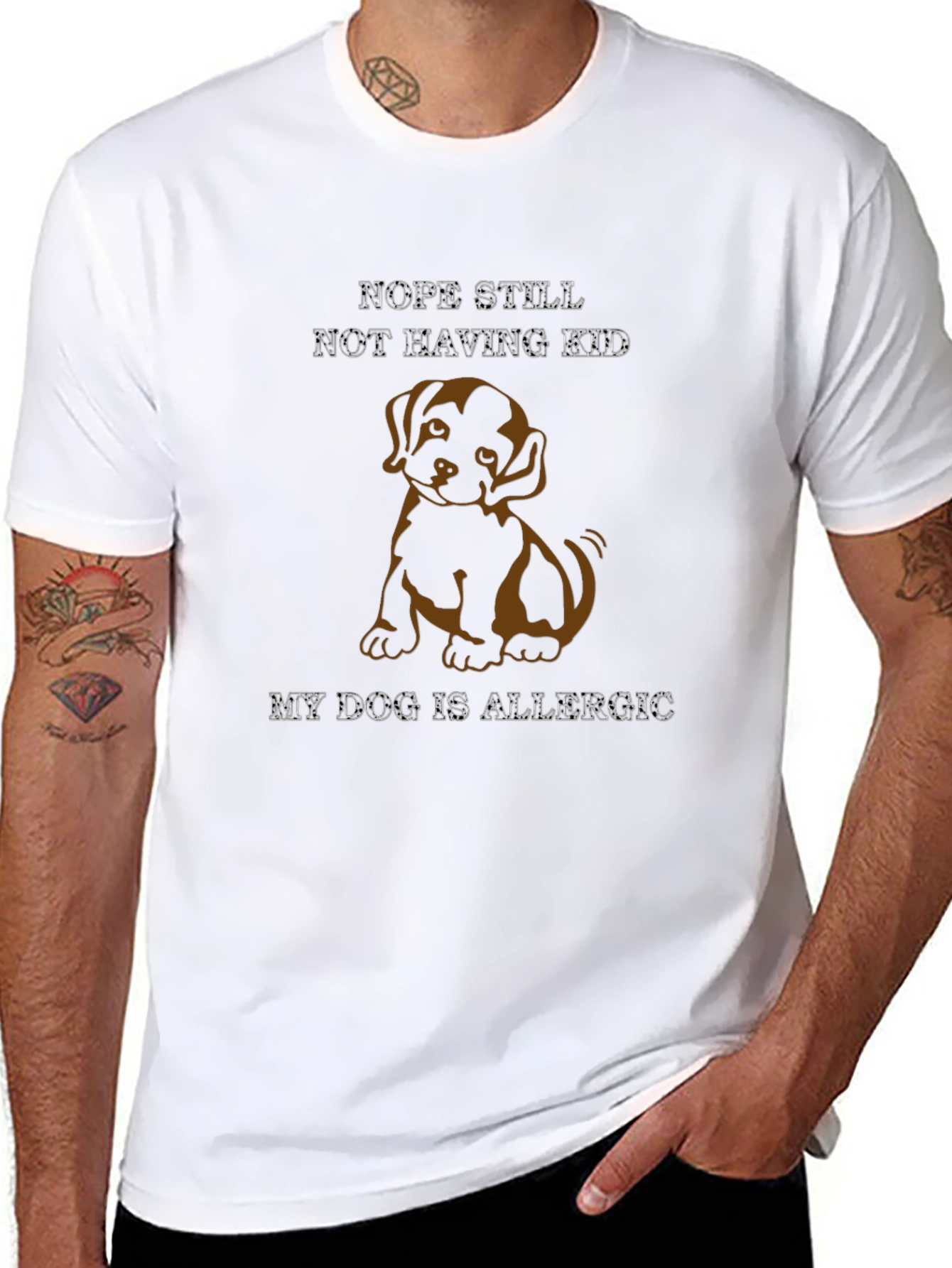 Dog Allergy T-Shirt: Nope Still Not Having Kid