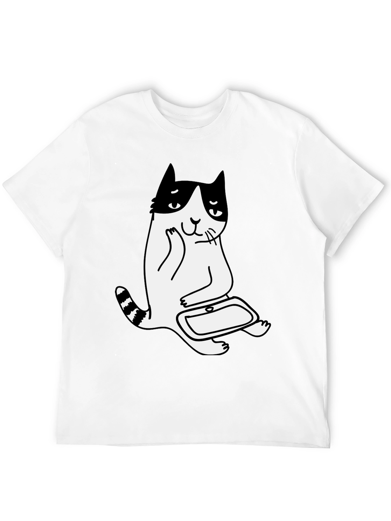 Cool Cat T-Shirt - Black Cotton Graphic Tee