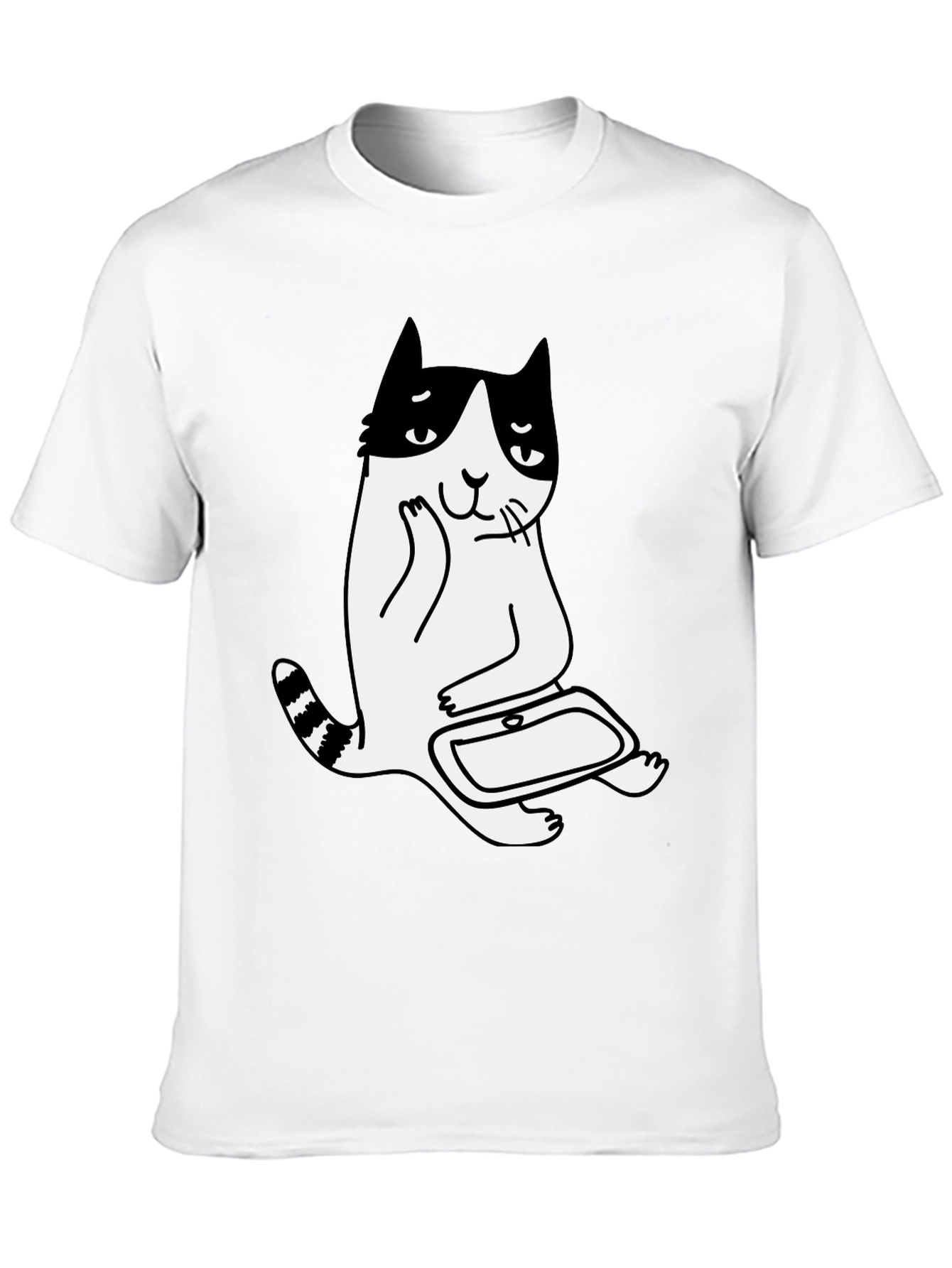 Cool Cat T-Shirt - Black Cotton Graphic Tee