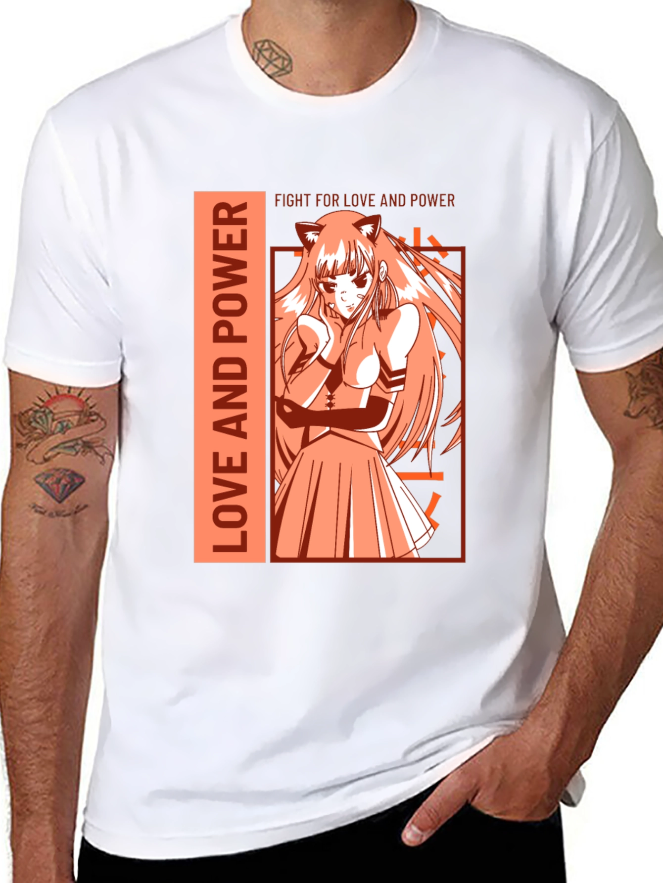 Anime Style Love & Power T-Shirt