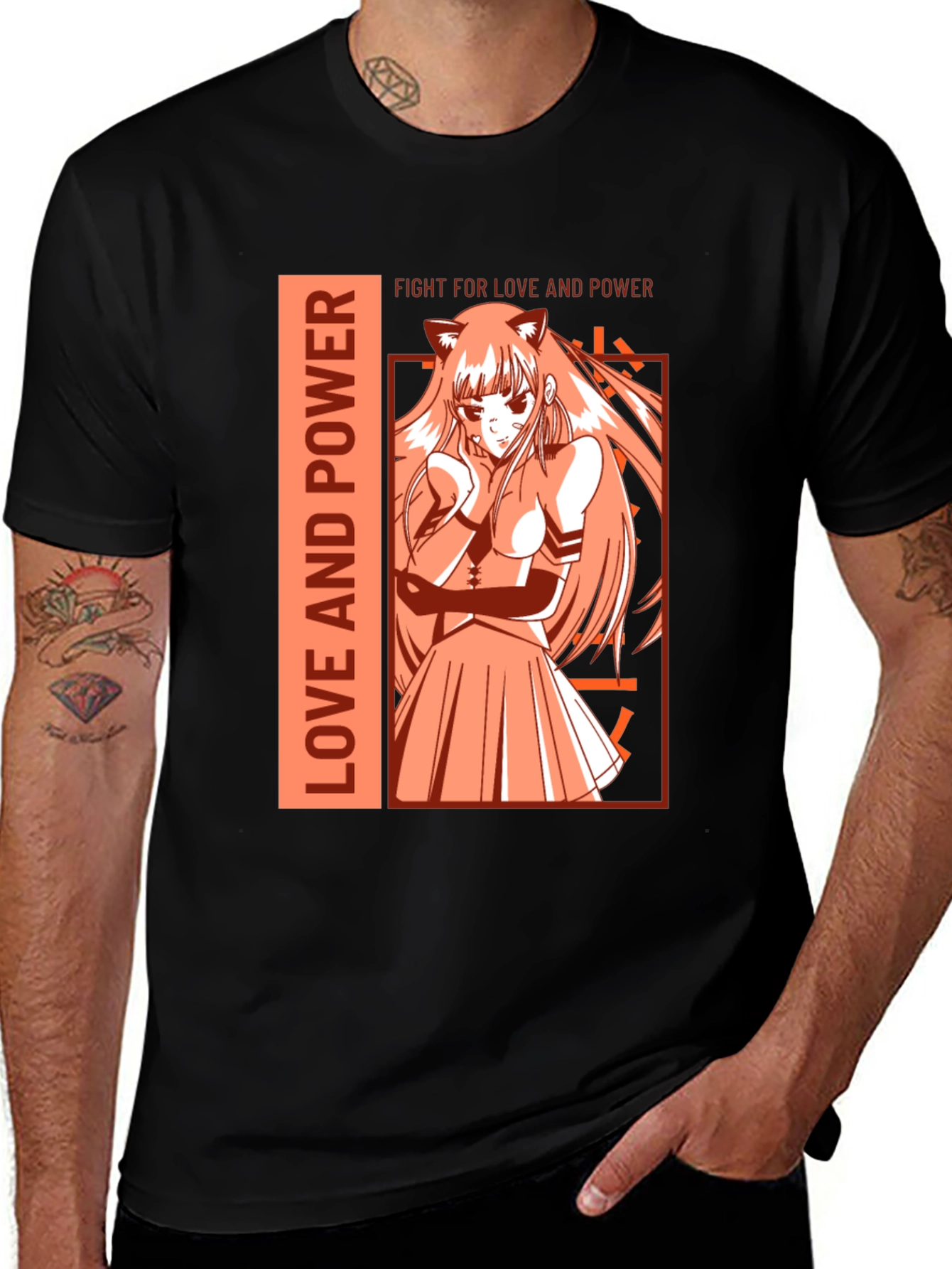 Anime Style Love & Power T-Shirt