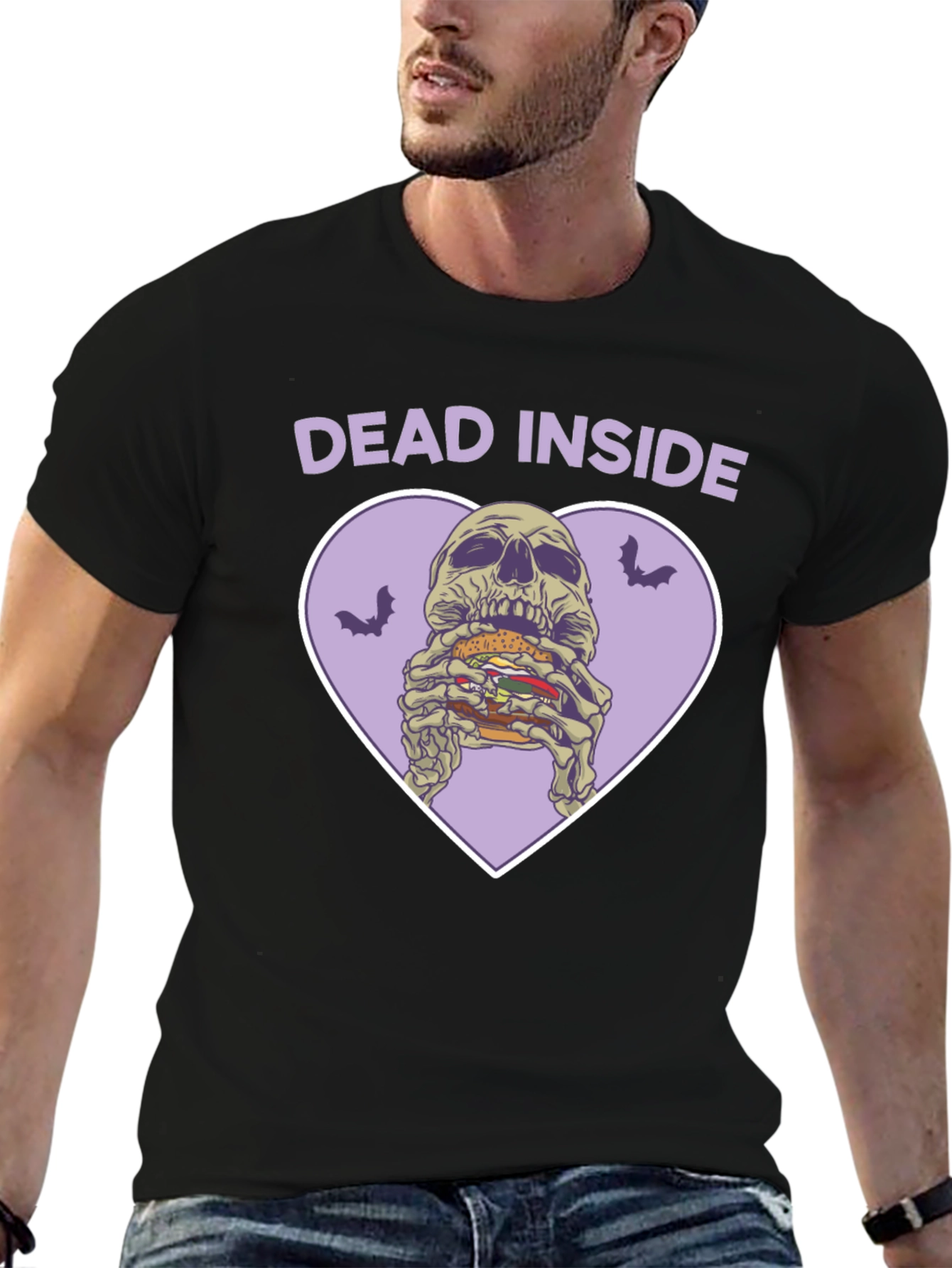Dead Inside Skeleton Burger Graphic Tee