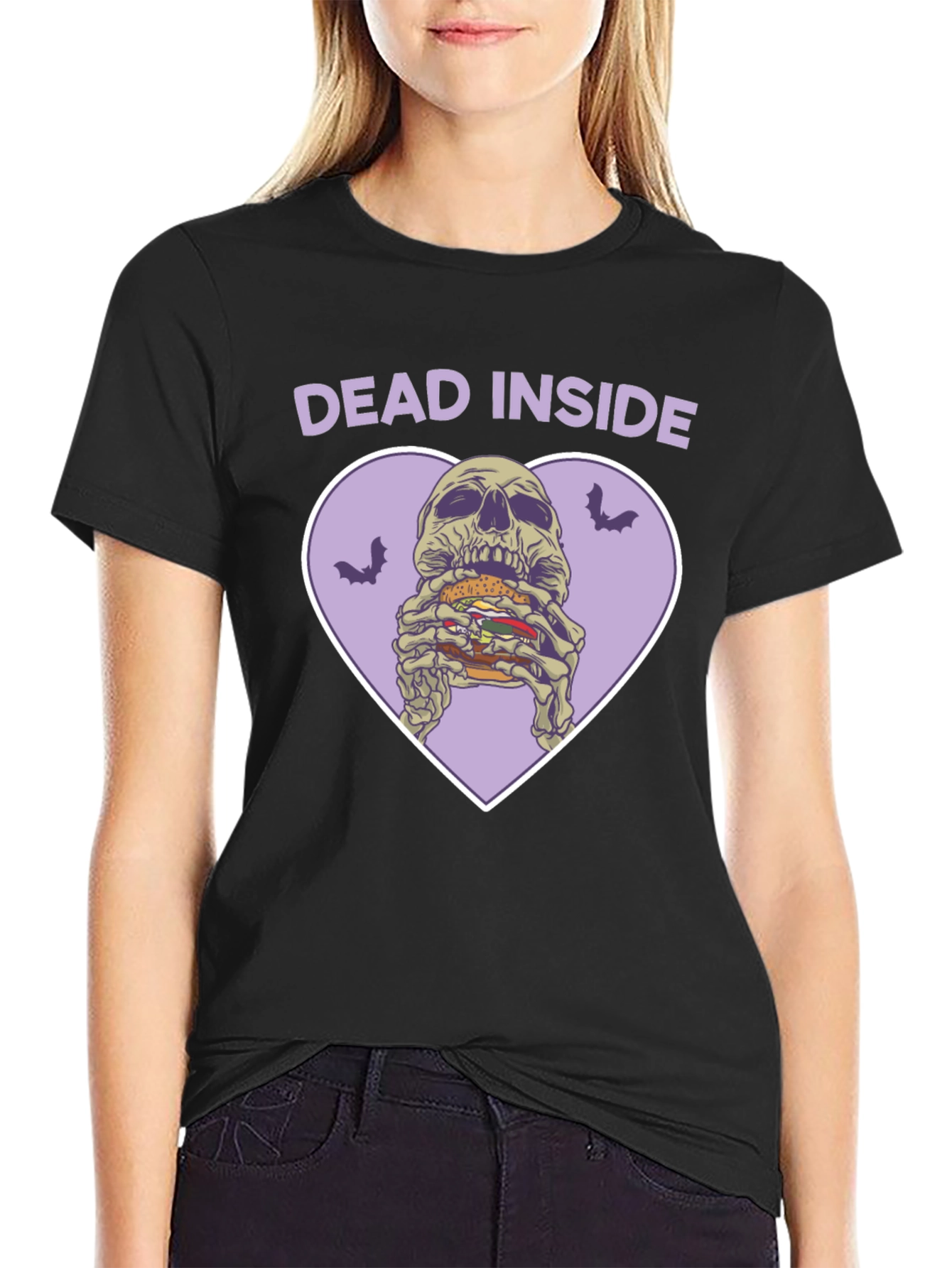 Dead Inside Skeleton Burger Graphic Tee