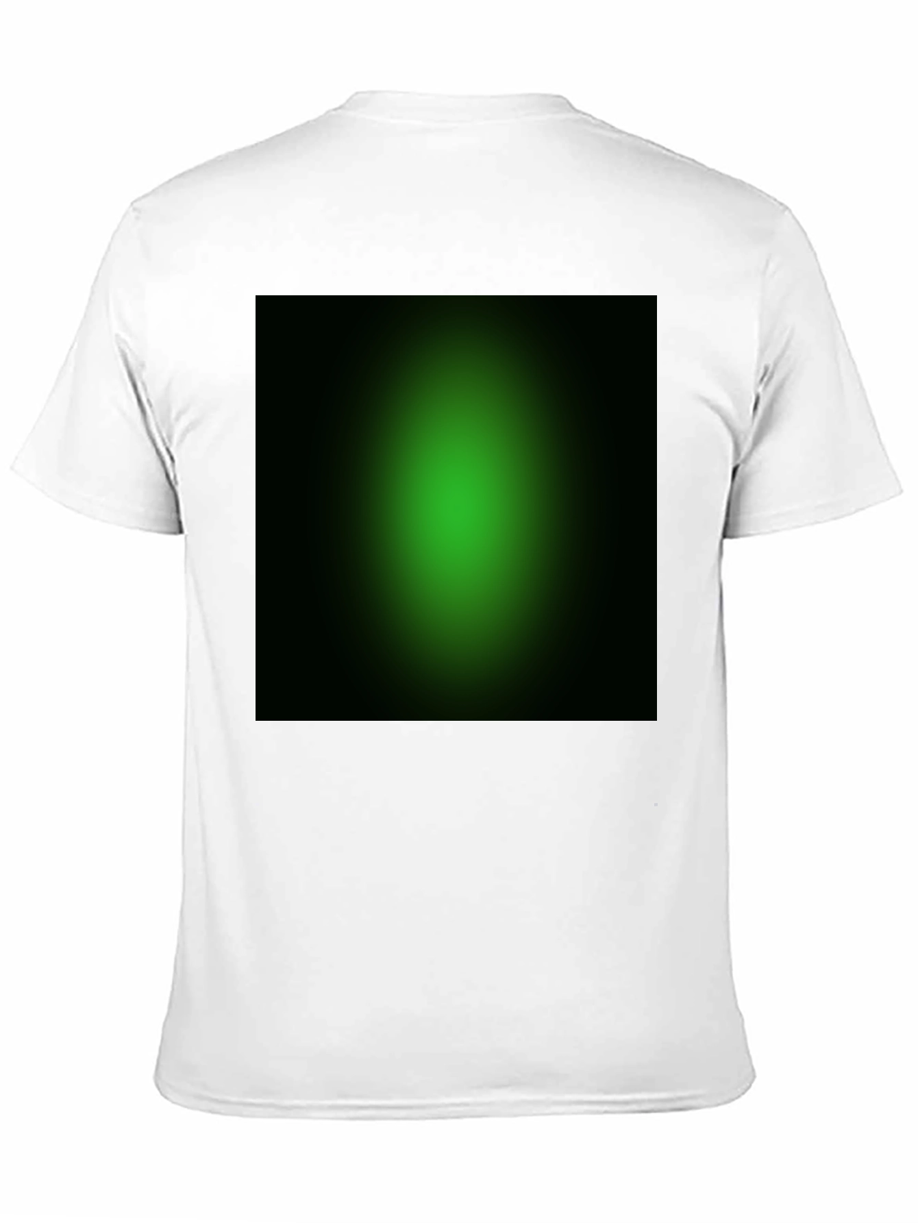 Mens Black T-Shirt with Green Gradient Design