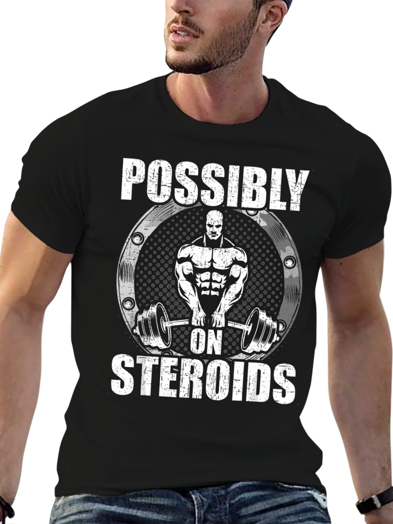 Possibly On Steroids Funny Gym T-Shirt